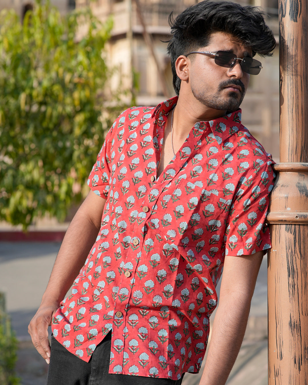 Heritage hues half sleeve Men's Shirt