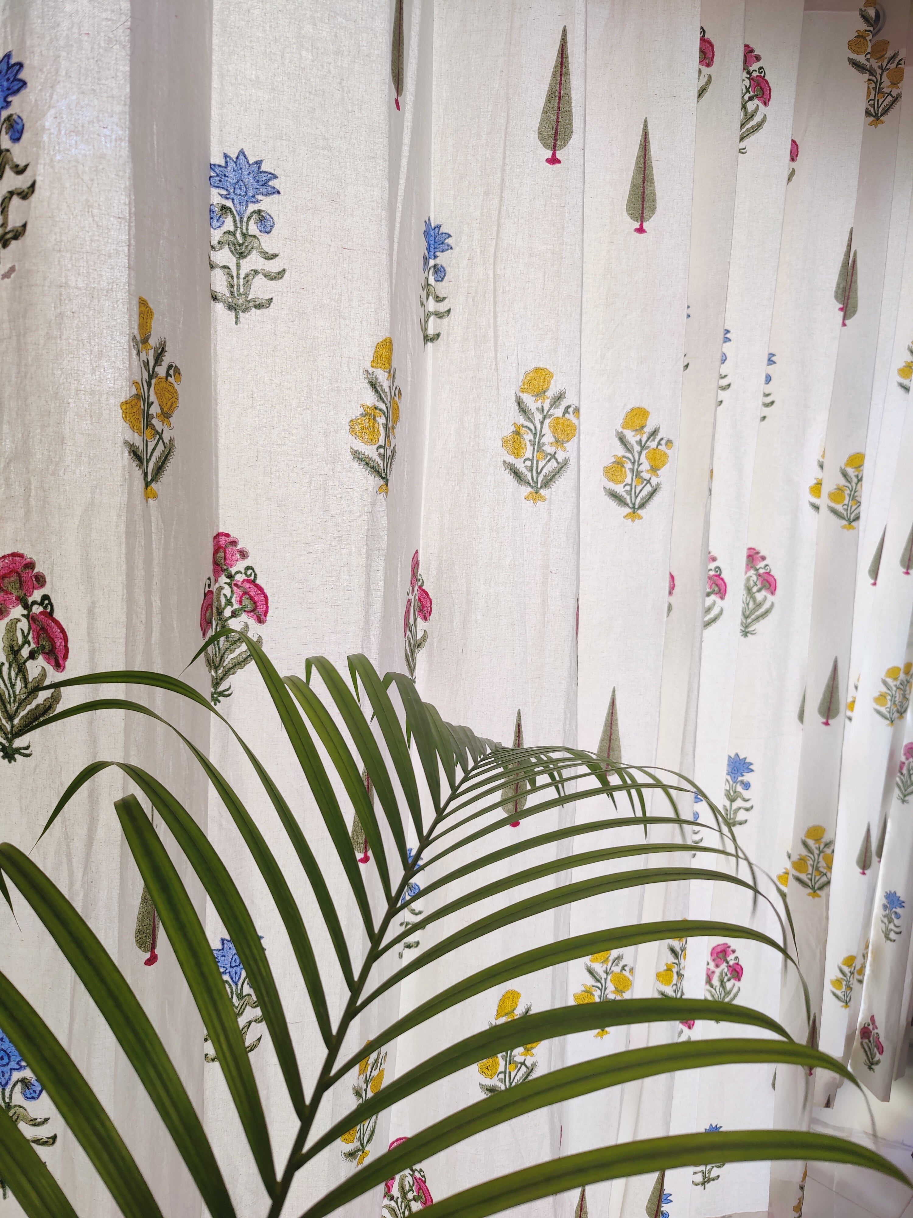 MULTI BOOTA HANDBLOCK PRINTED CURTAIN