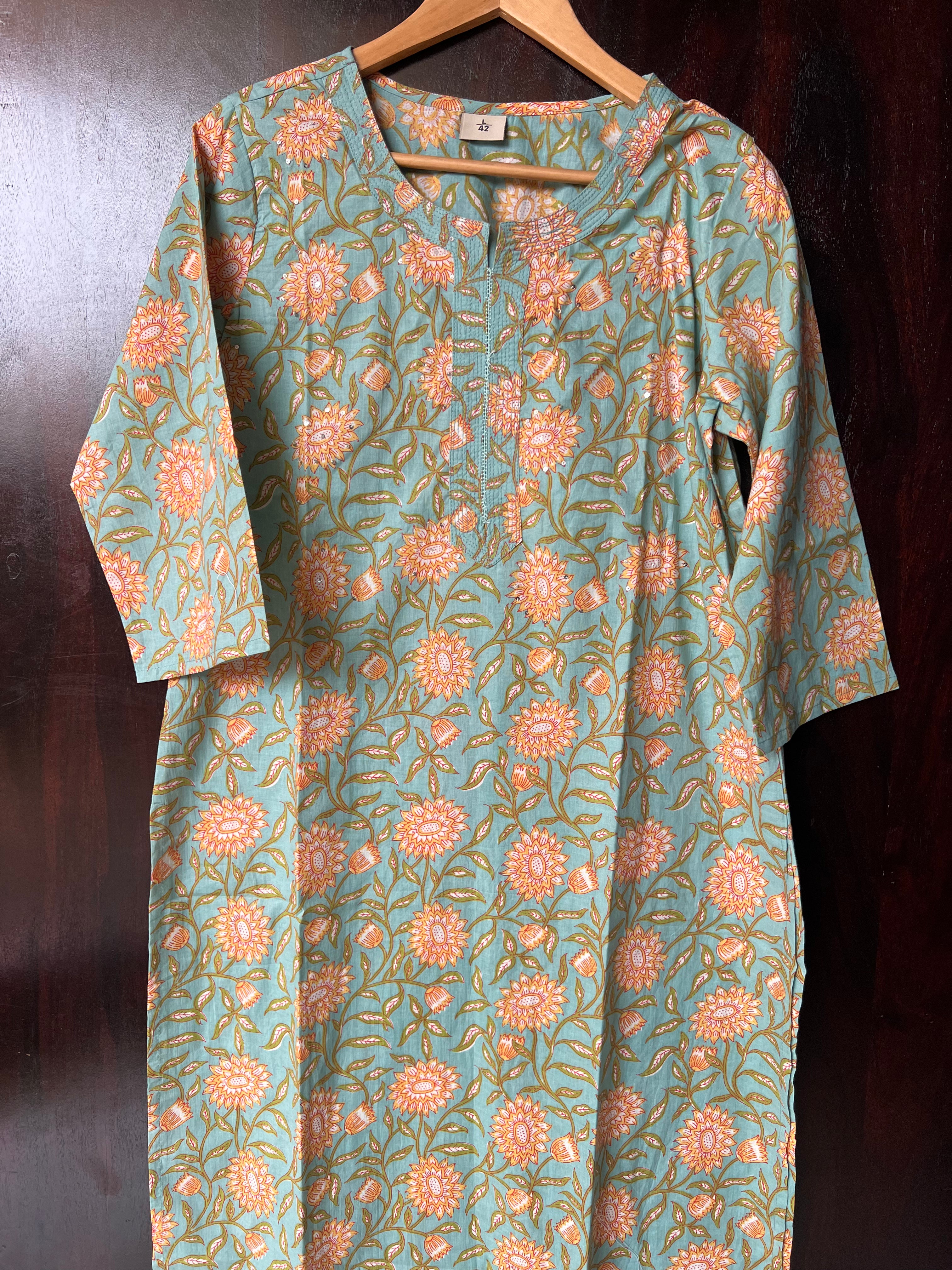 STRAIGHT COTTON KURTA