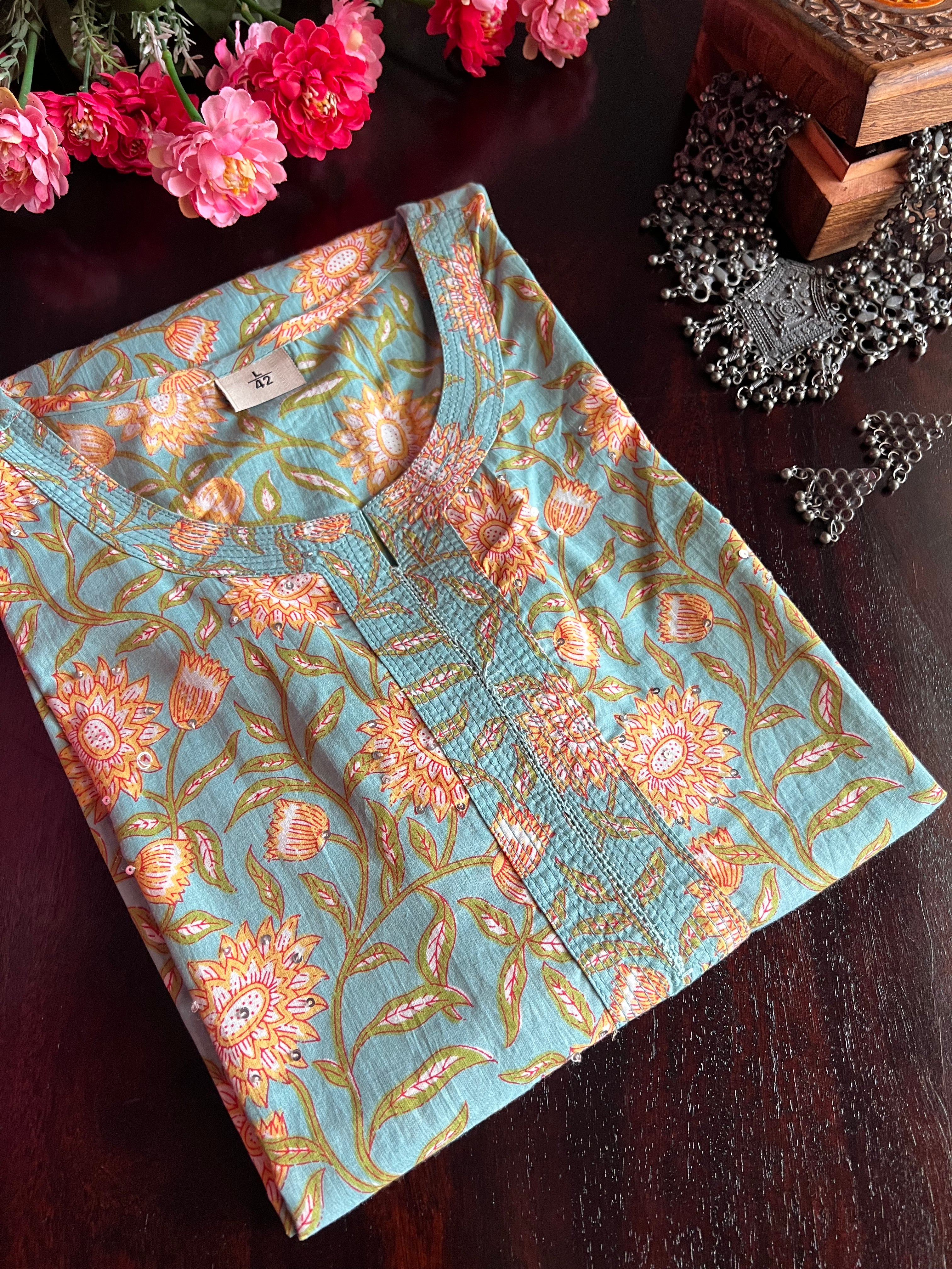 STRAIGHT COTTON KURTA