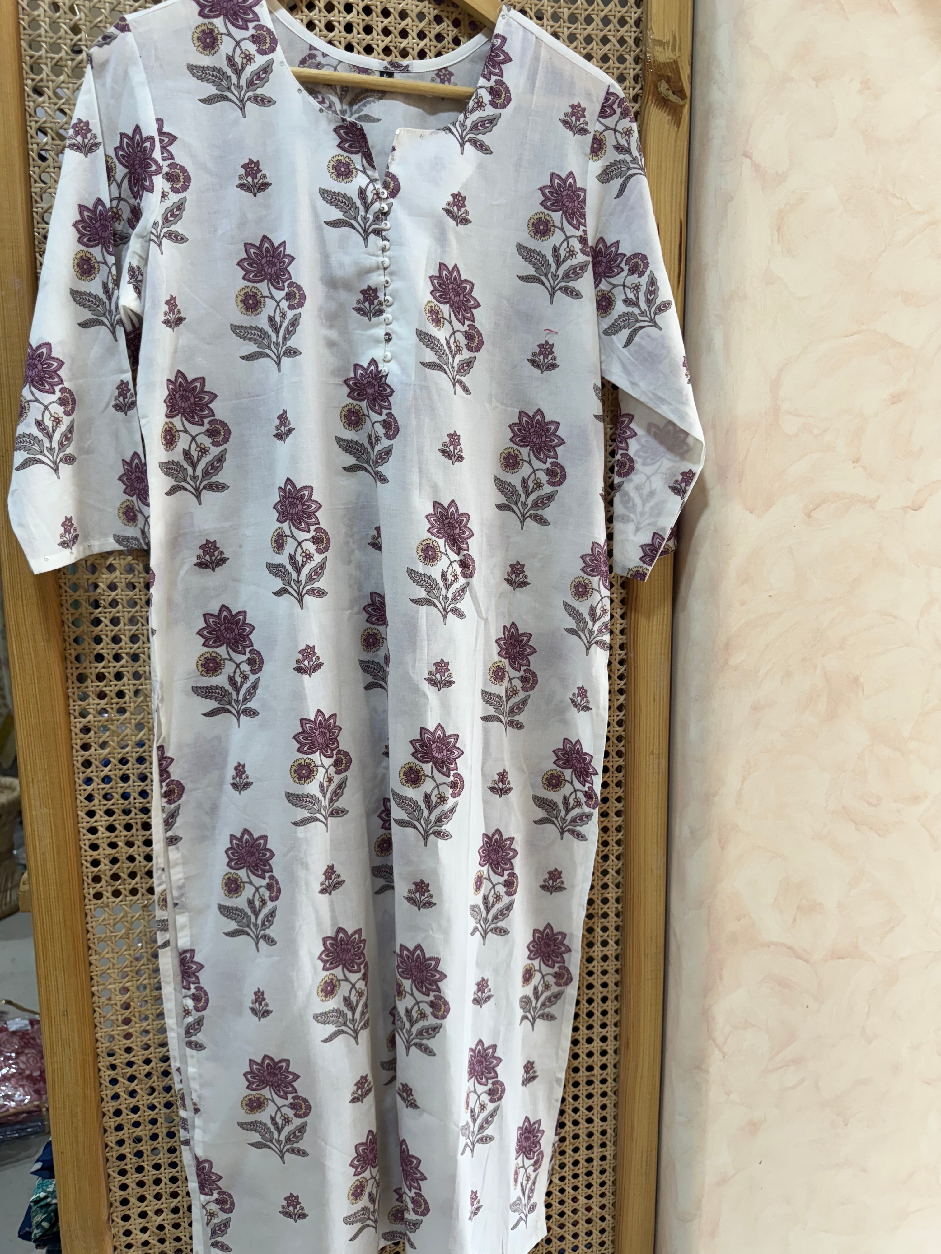 PURE COTTON STRAIGHT KURTA