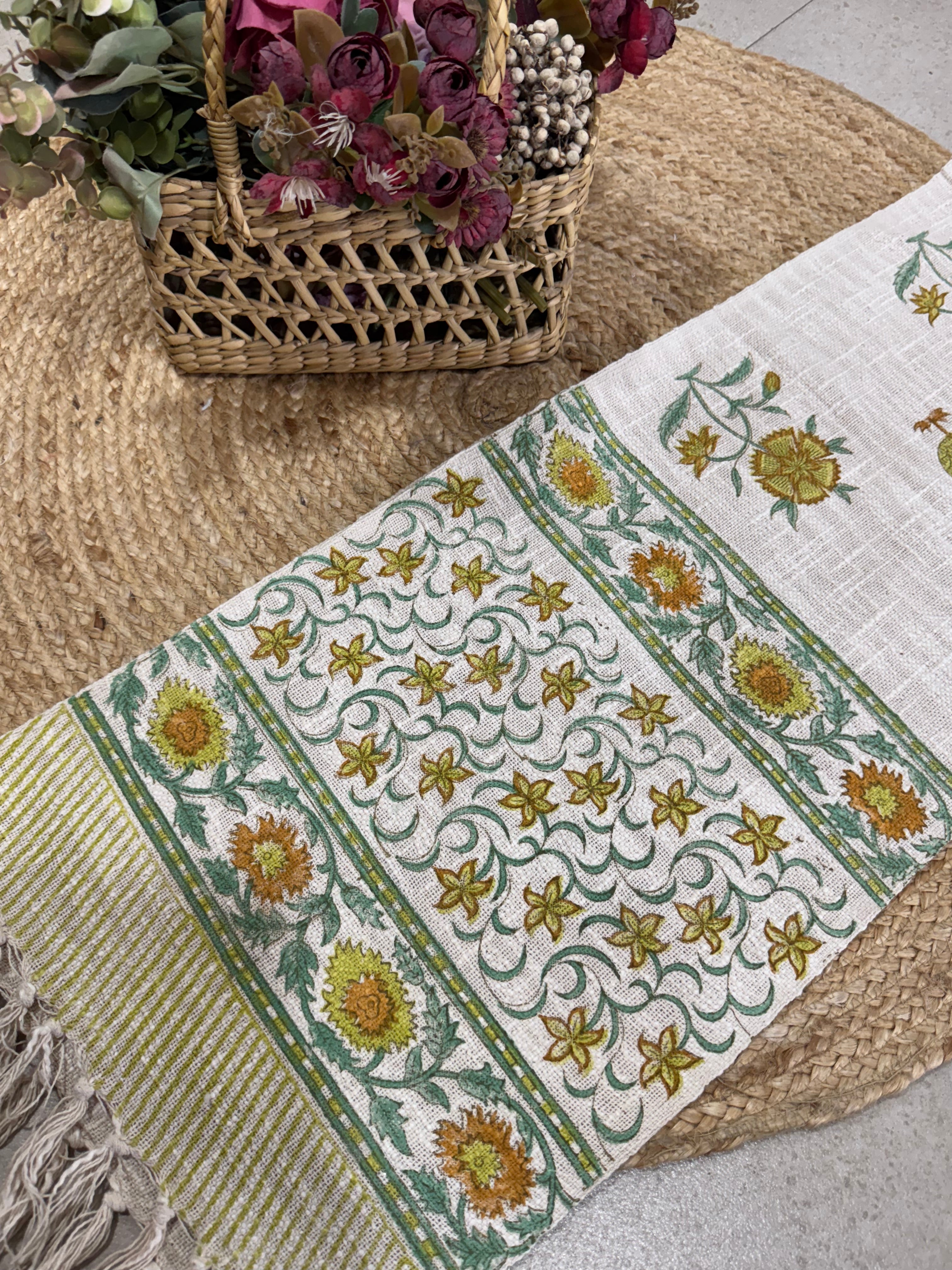 HAND BLOCK PRINTED TABLE RUNNER
