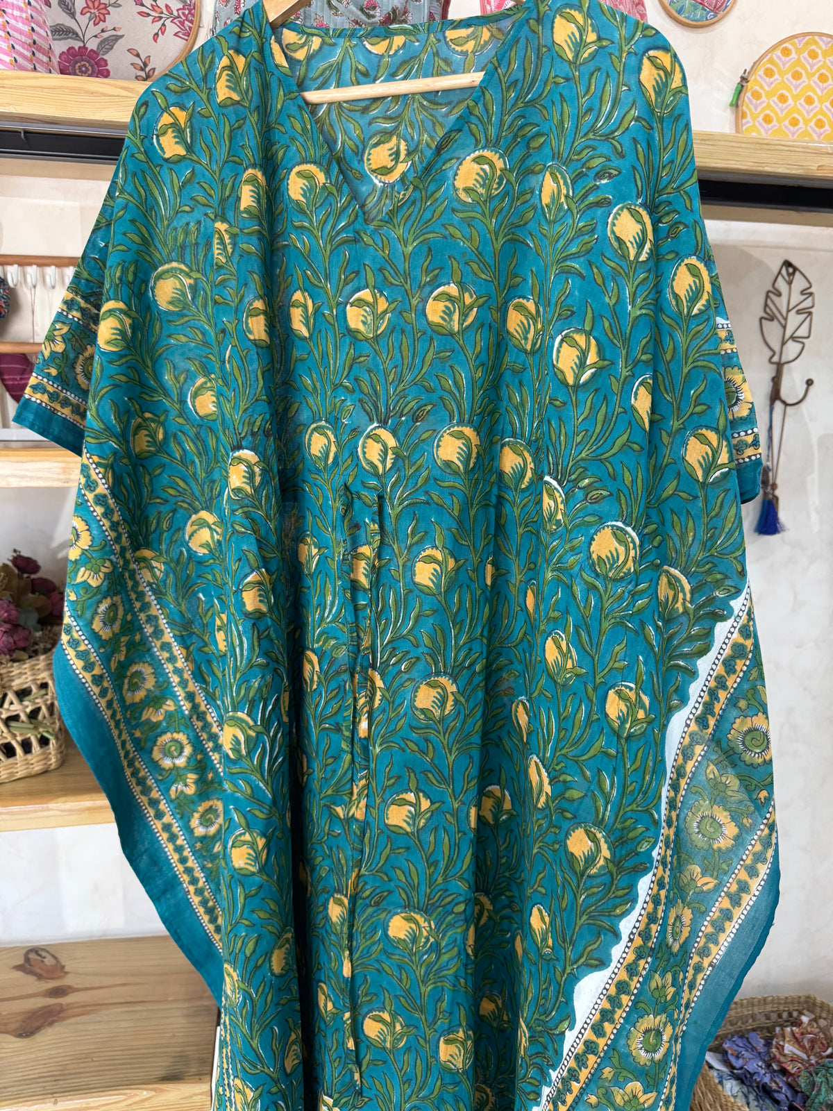 HANDBLOCK PRINTED LONG KAFTAN