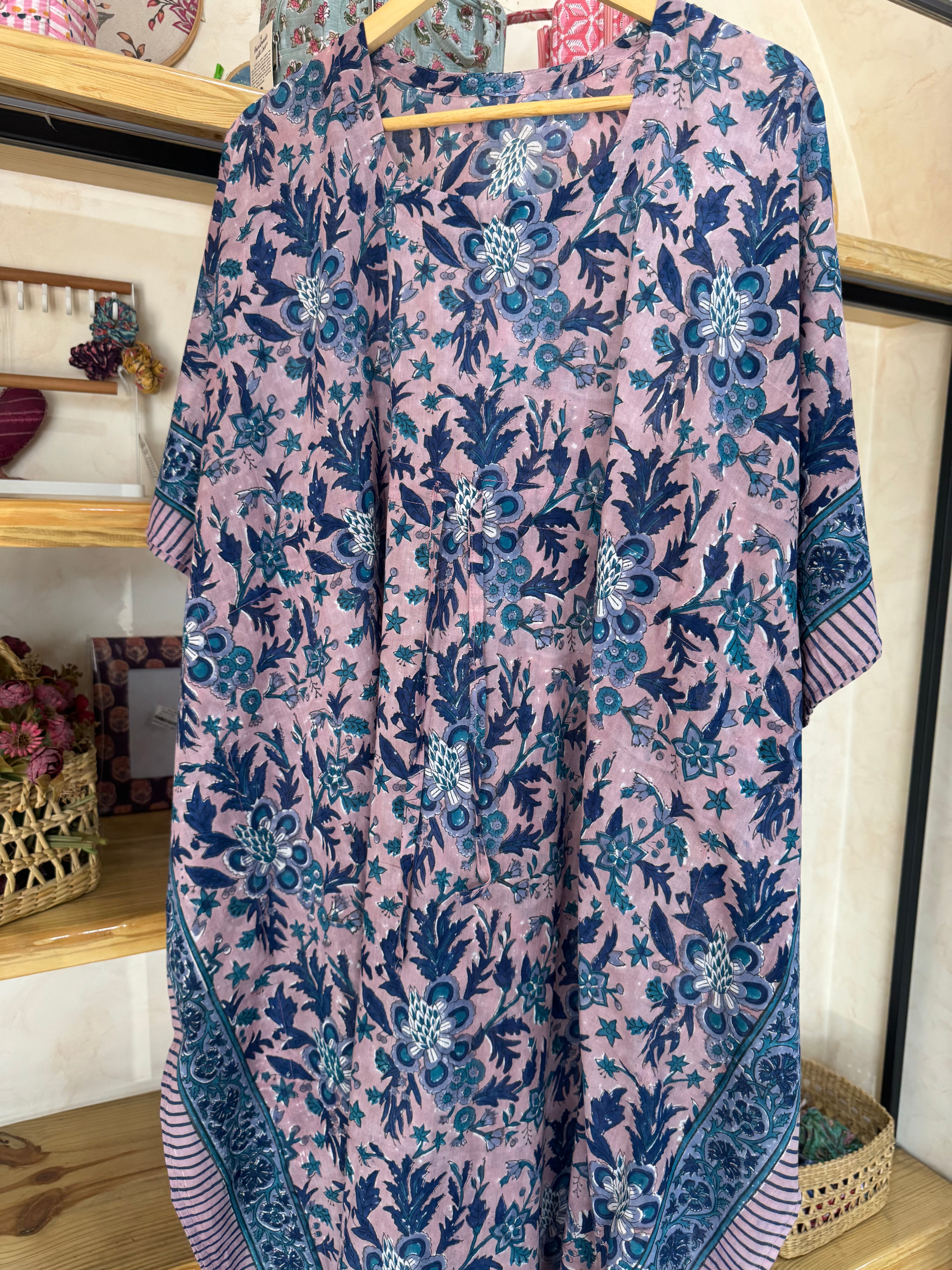 HANDBLOCK PRINTED LONG KAFTAN