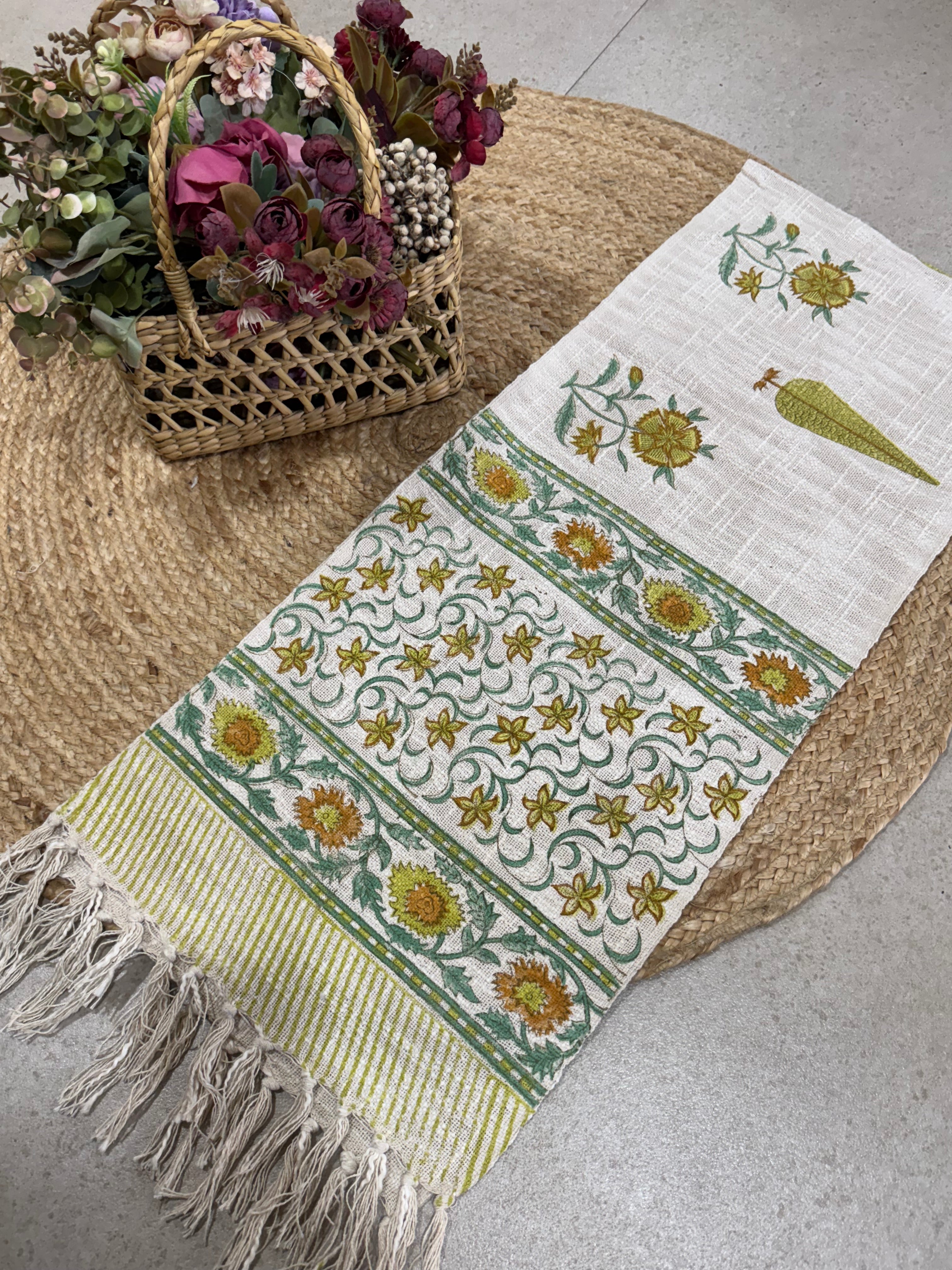 HAND BLOCK PRINTED TABLE RUNNER