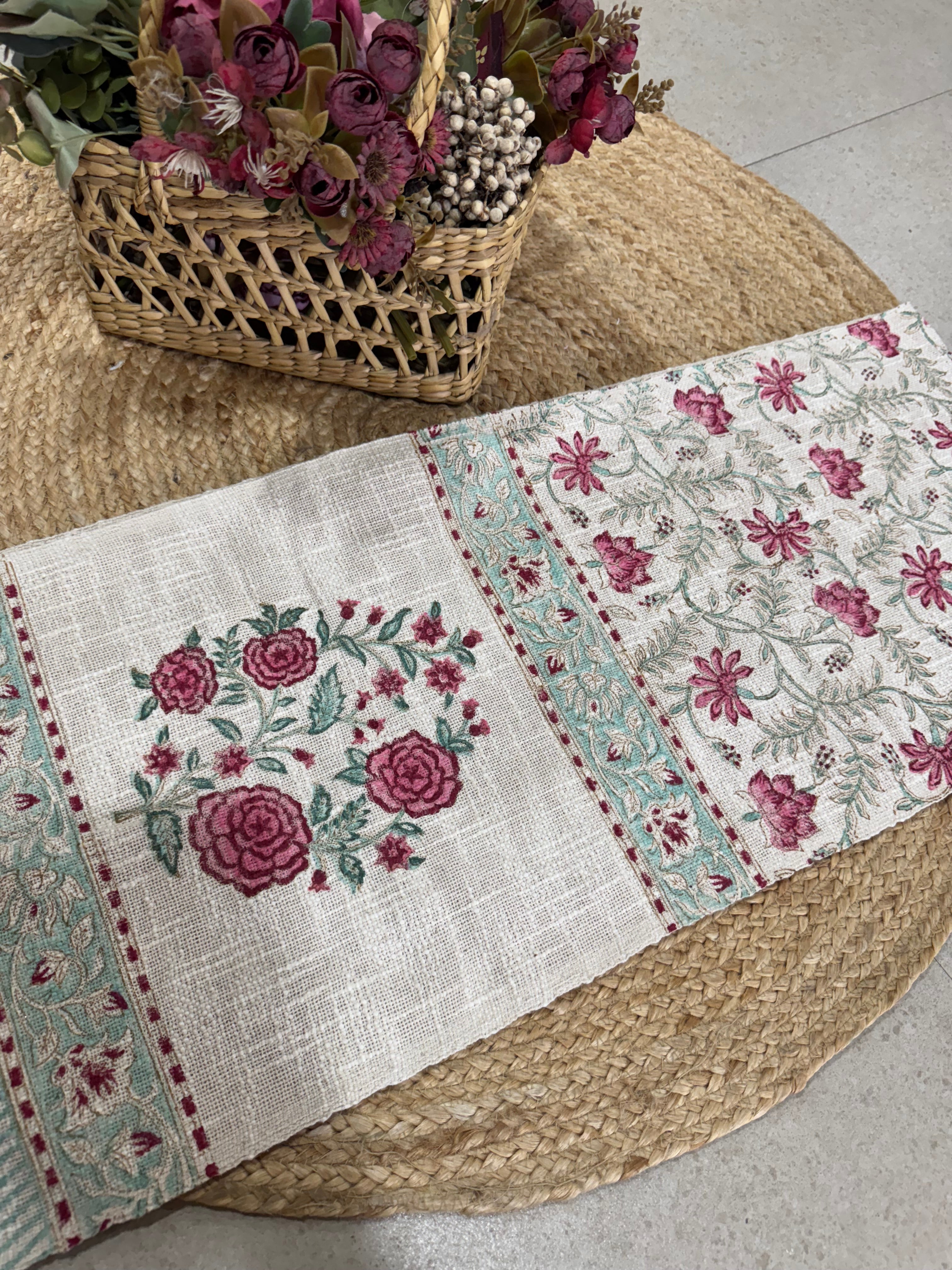 HAND BLOCK PRINTED TABLE RUNNER