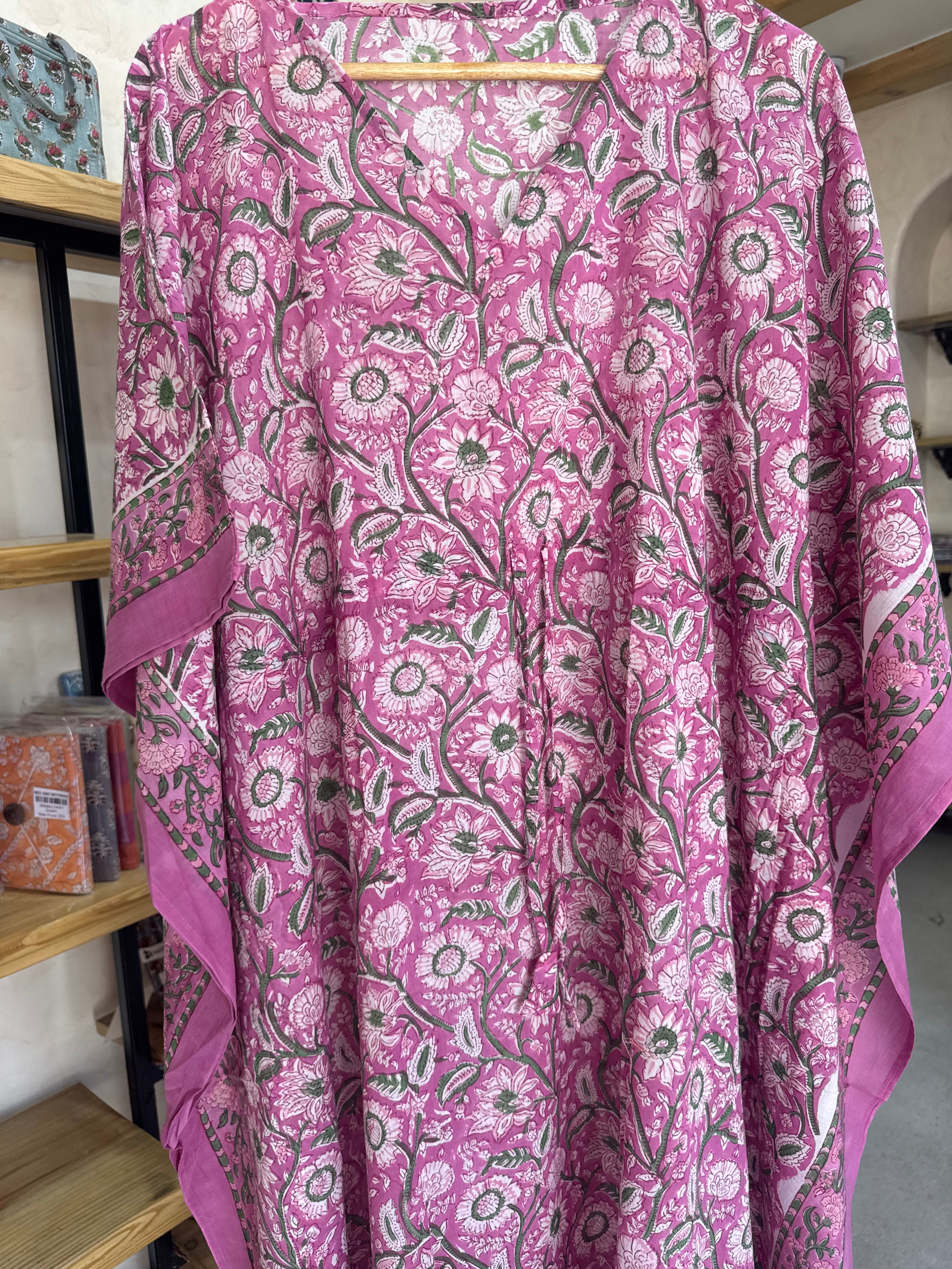 HANDBLOCK PRINTED LONG KAFTAN