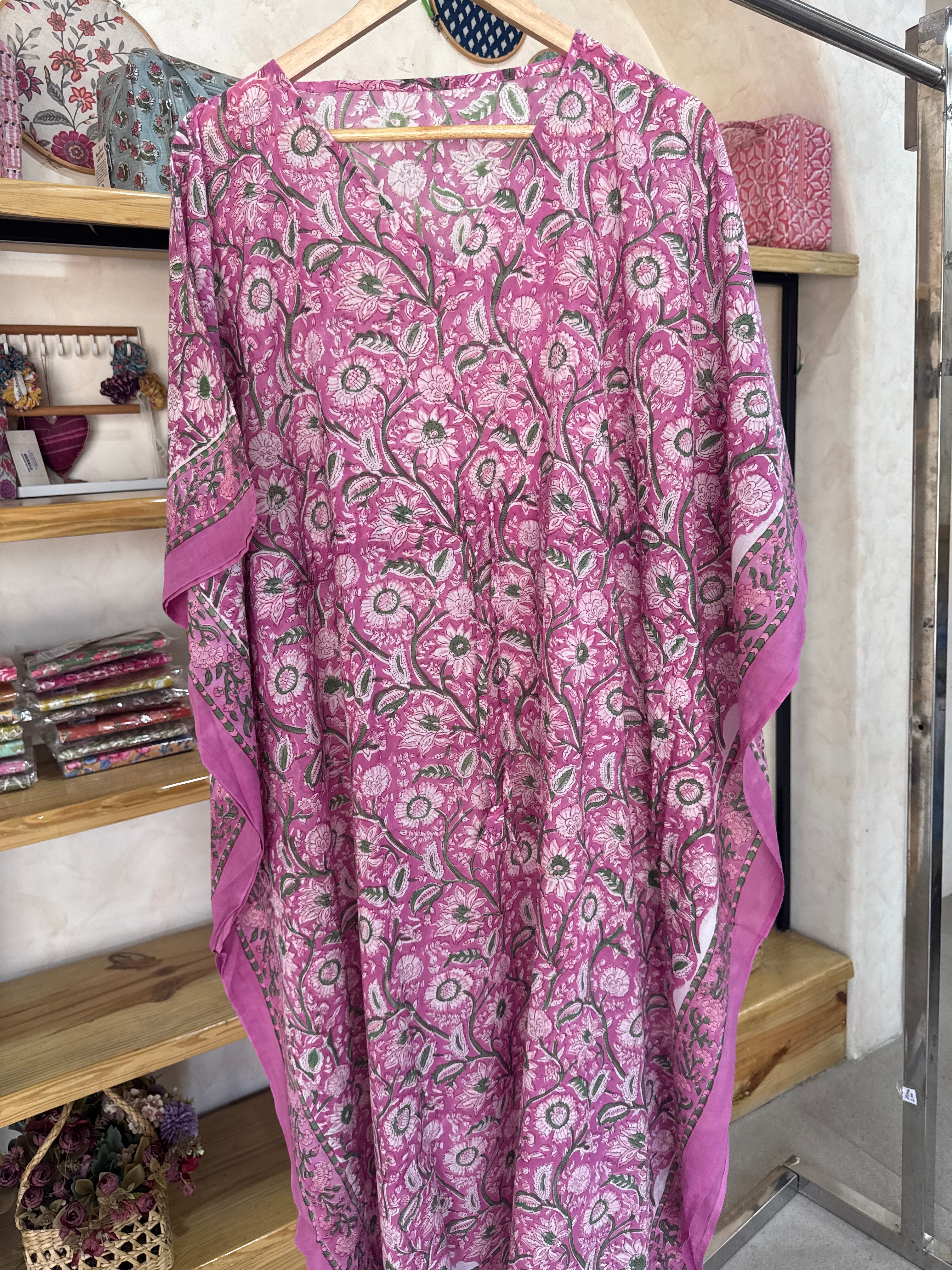 HANDBLOCK PRINTED LONG KAFTAN