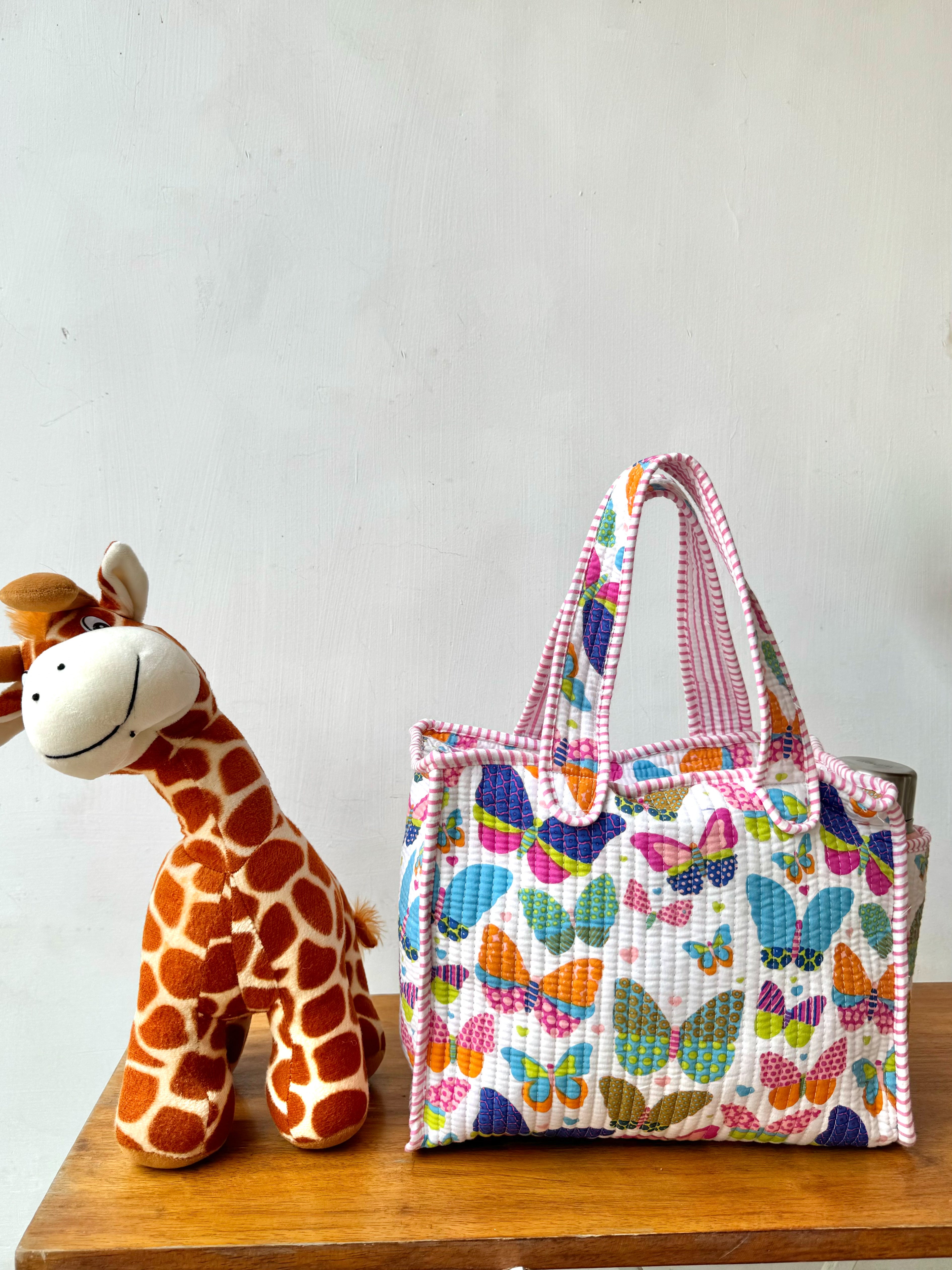 KIDS PRINT MINI TOTE BAG WITH ZIP