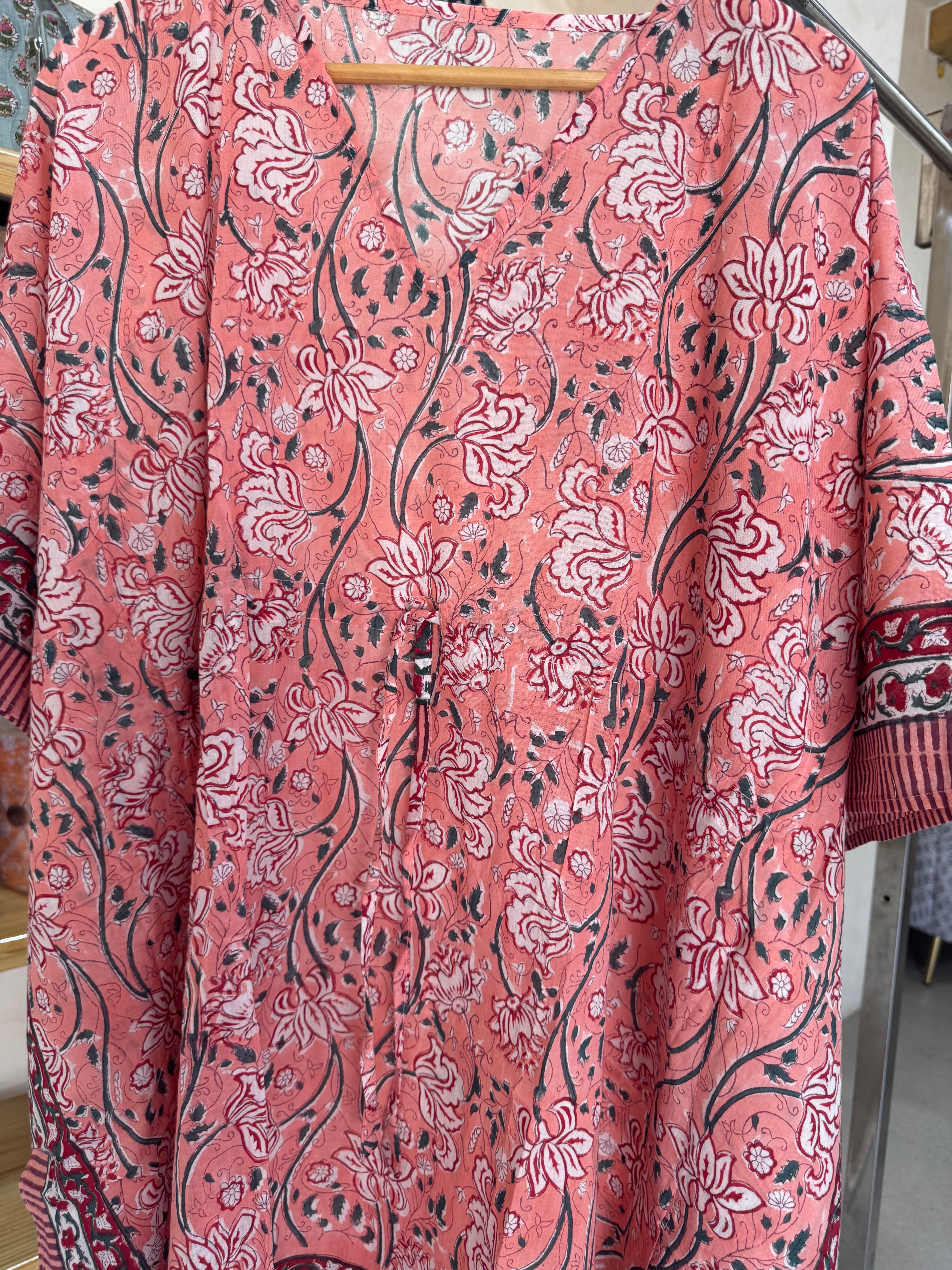 HANDBLOCK PRINTED SHORT KAFTAN
