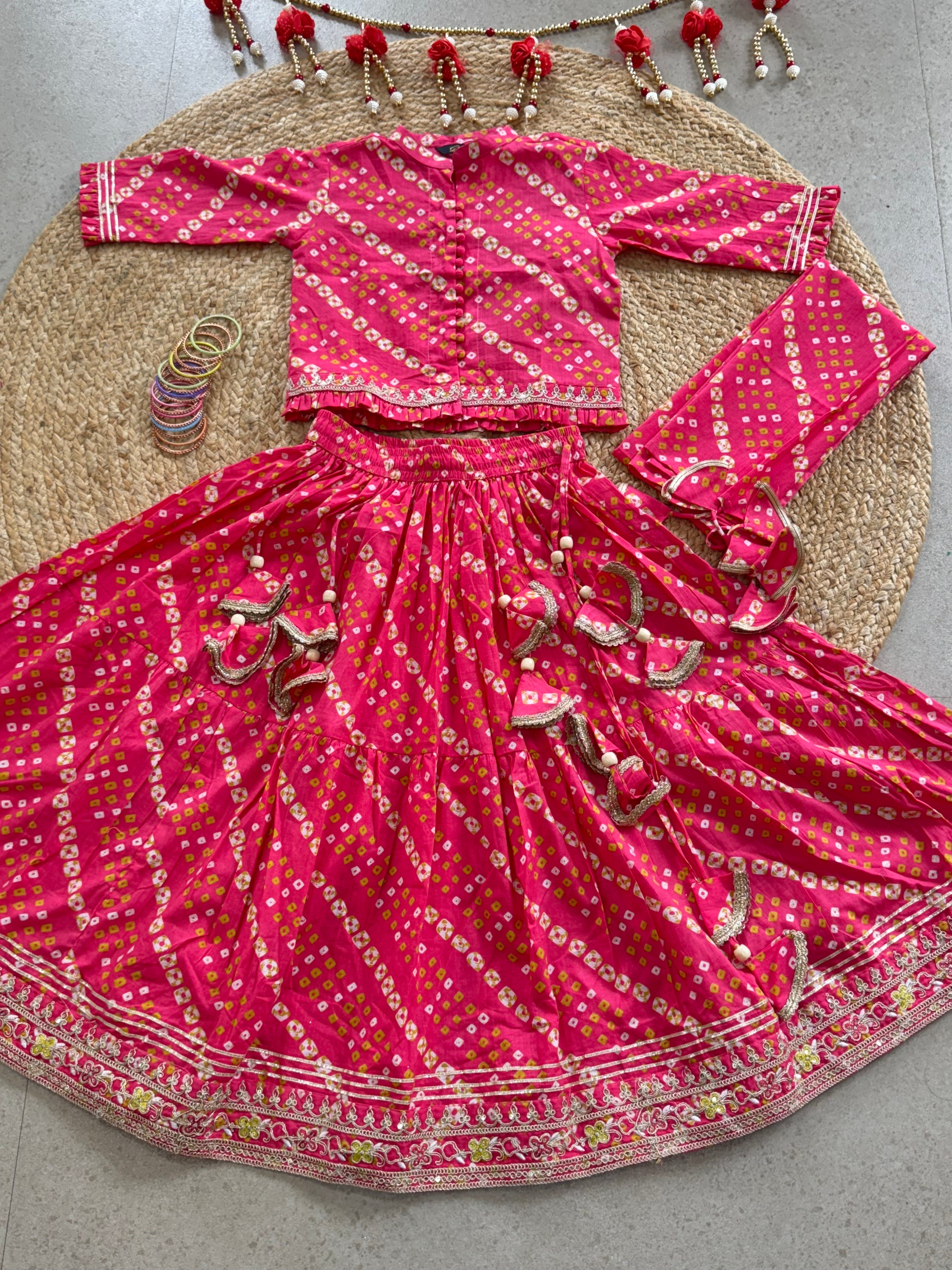 LEHENGA CHOLI DUPATTA SET ( 5 to 11 years)