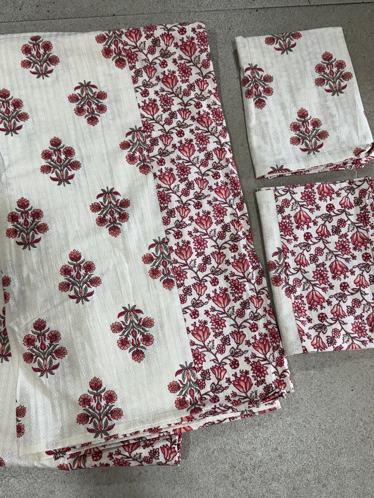 KANAK BEDSHEET WITH TWO PILLOW CASES - 108 by 108 inches
