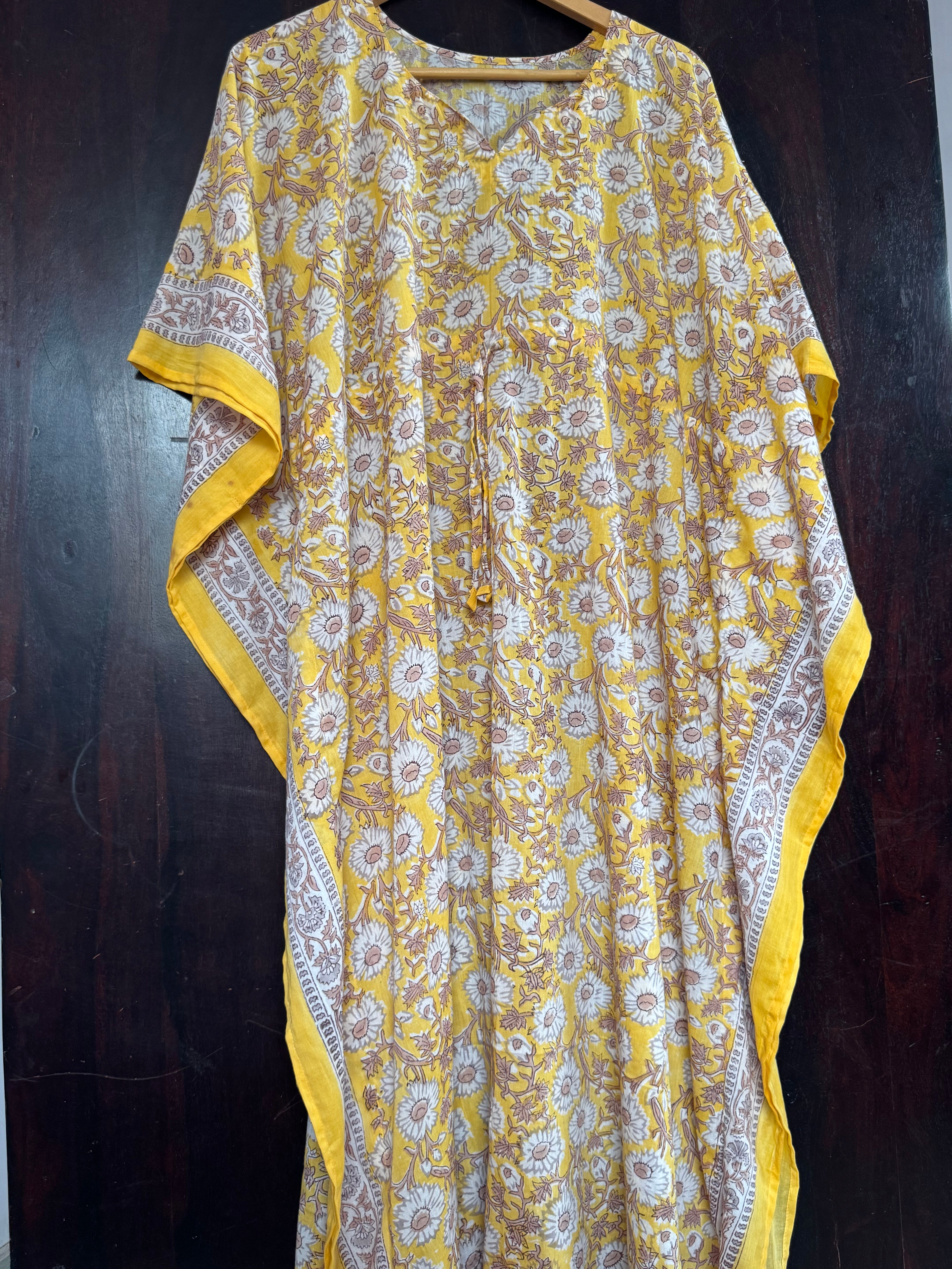 HANDBLOCK PRINTED LONG KAFTAN
