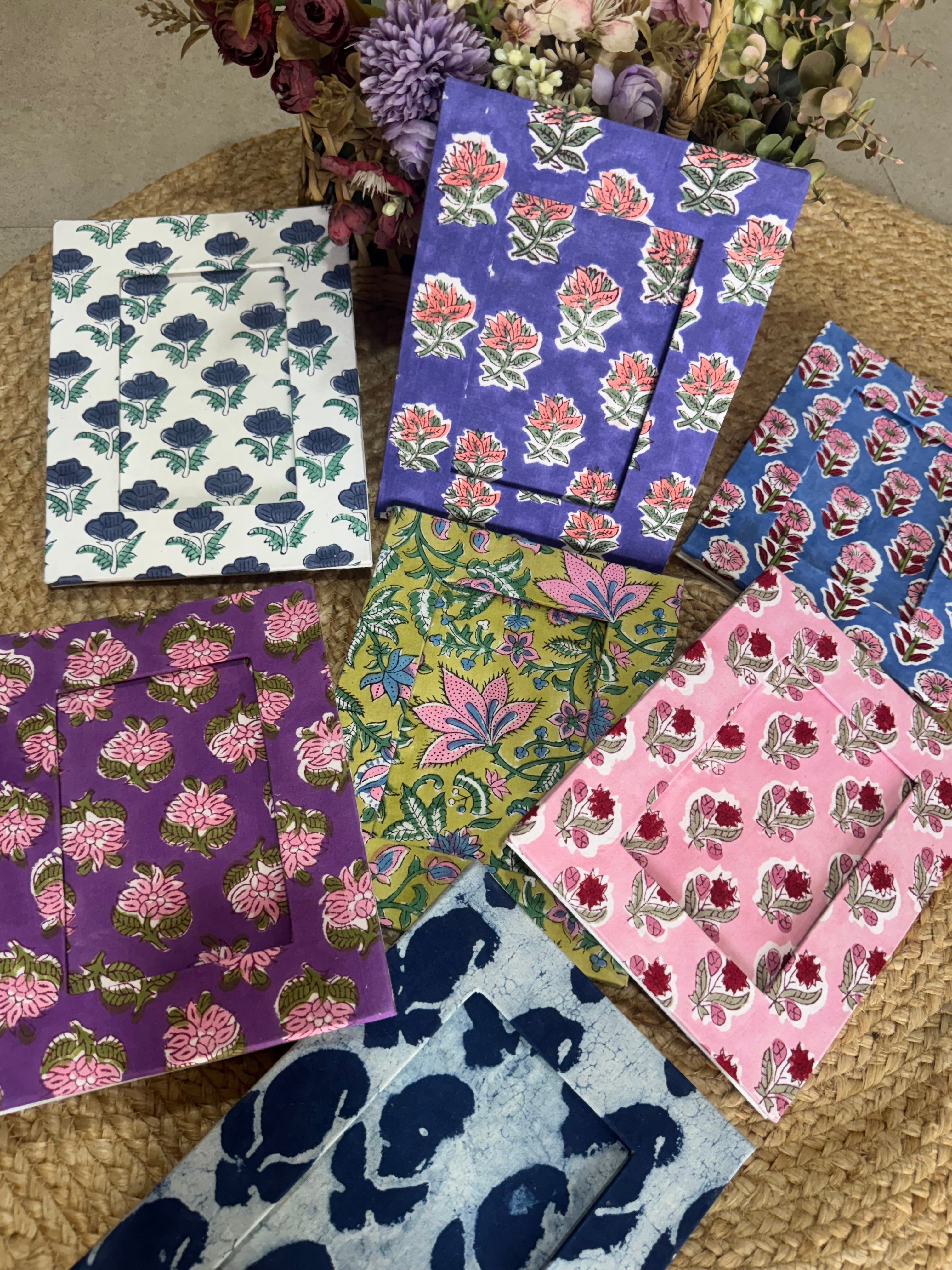 BLOCK PRINTED PHOTO FRAME