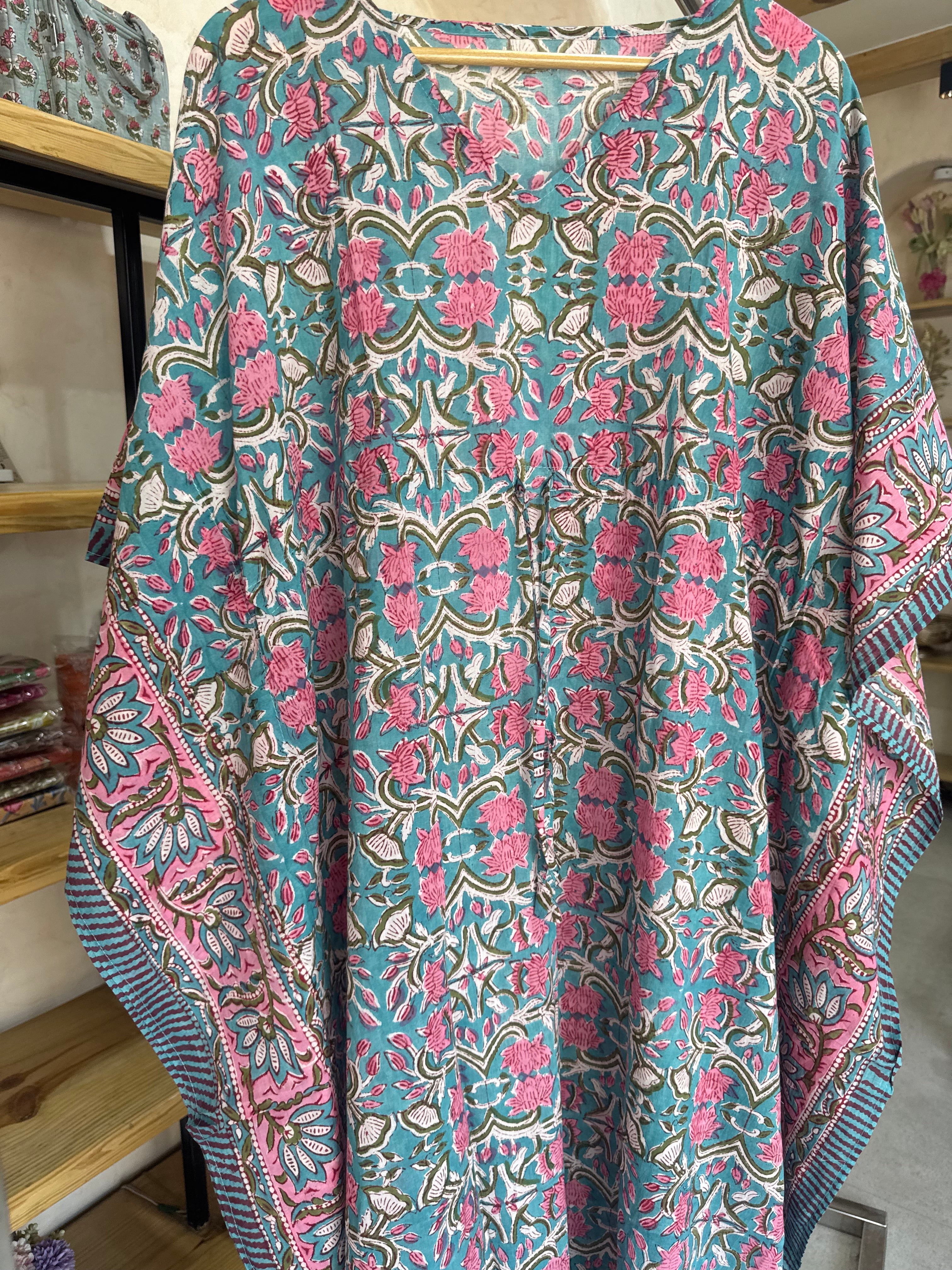 HANDBLOCK PRINTED LONG KAFTAN