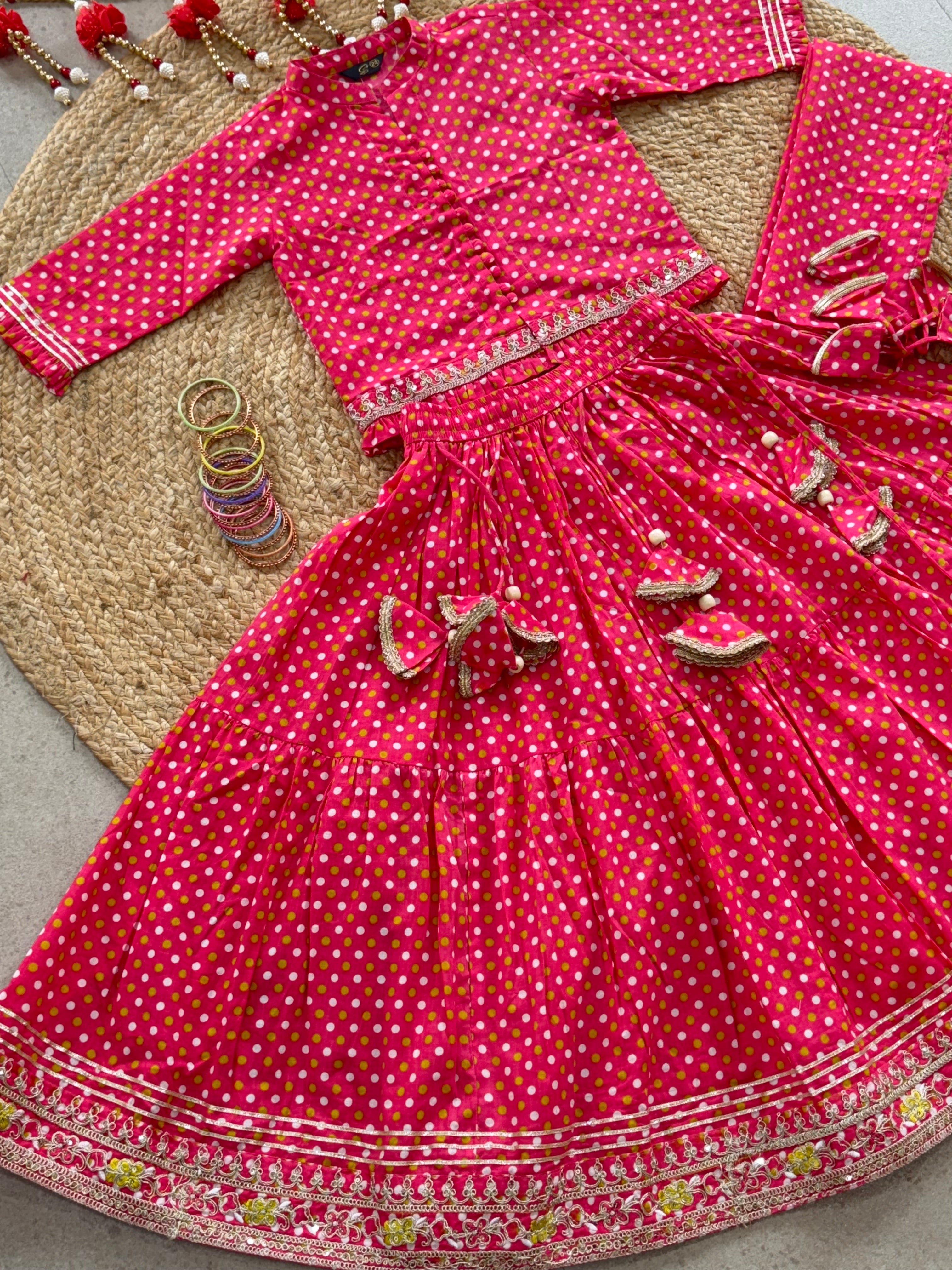 LEHENGA CHOLI DUPATTA SET ( 5 to 11 years)