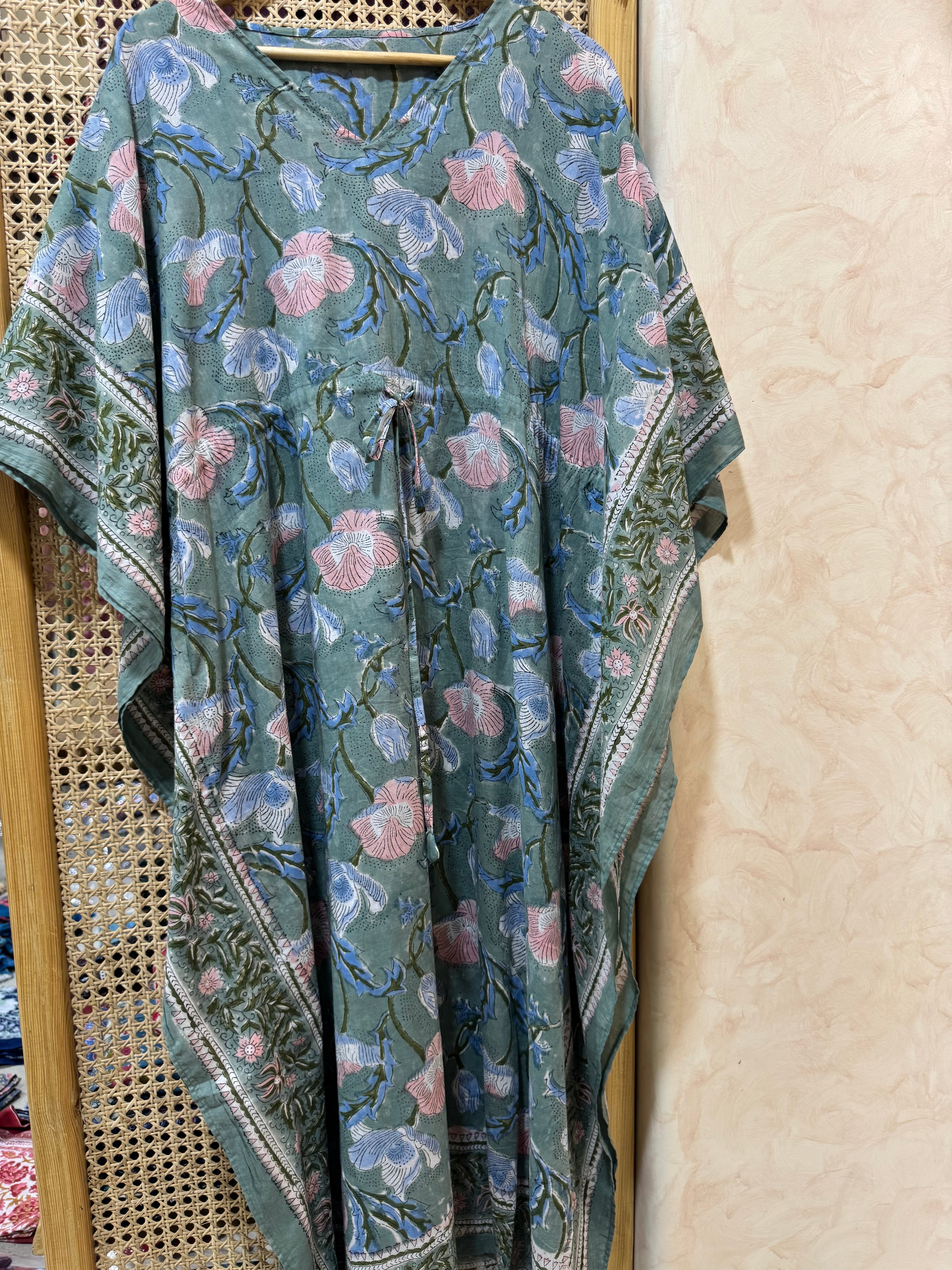 HANDBLOCK PRINTED LONG KAFTAN