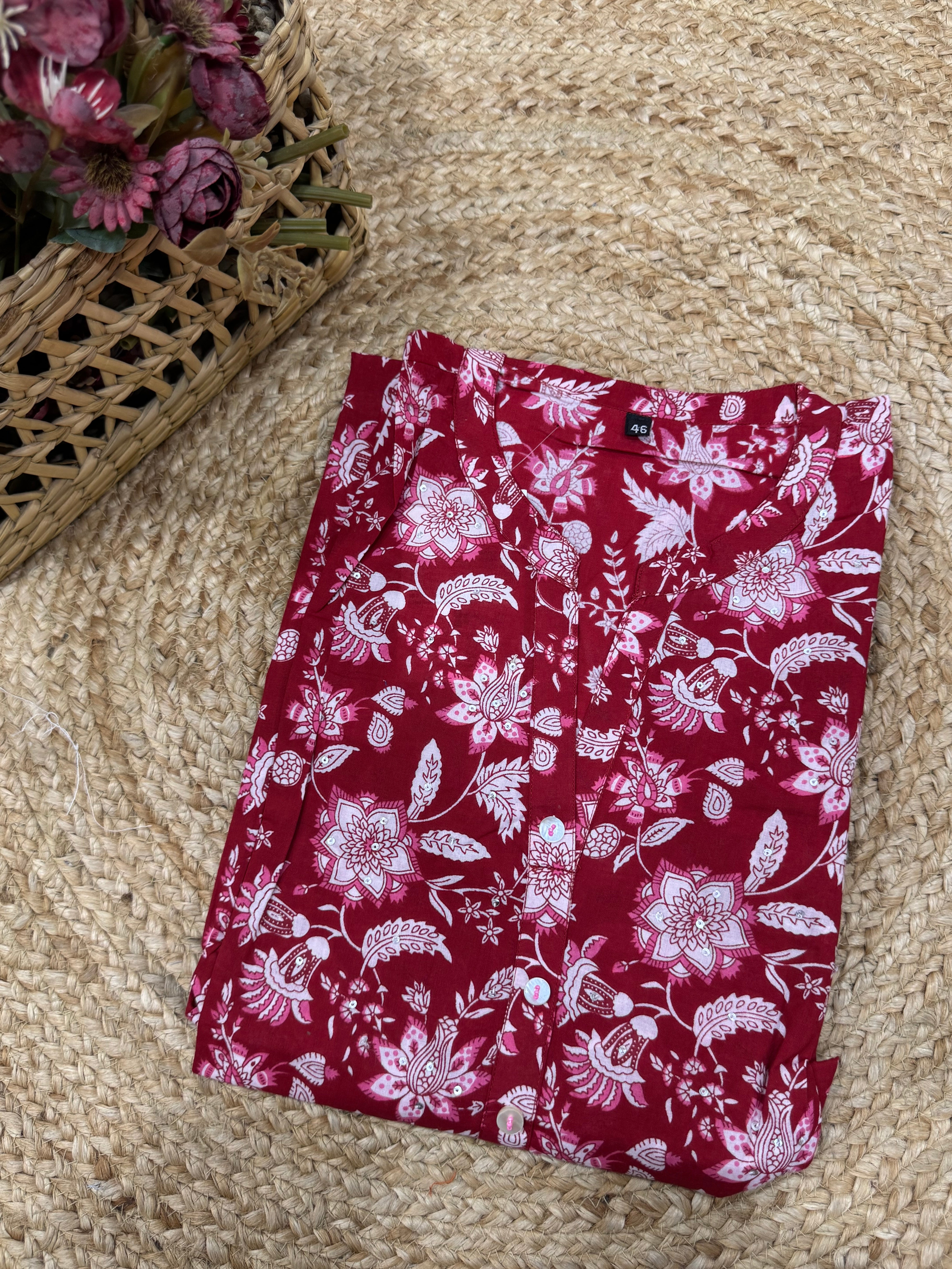 PLUS SIZE PURE COTTON  KURTA