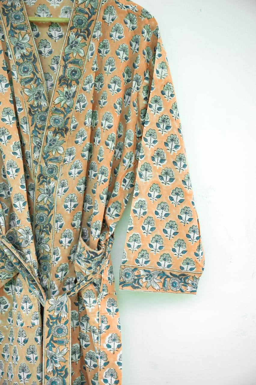 HAND BLOCK PRINTED COTTON KIMONOS