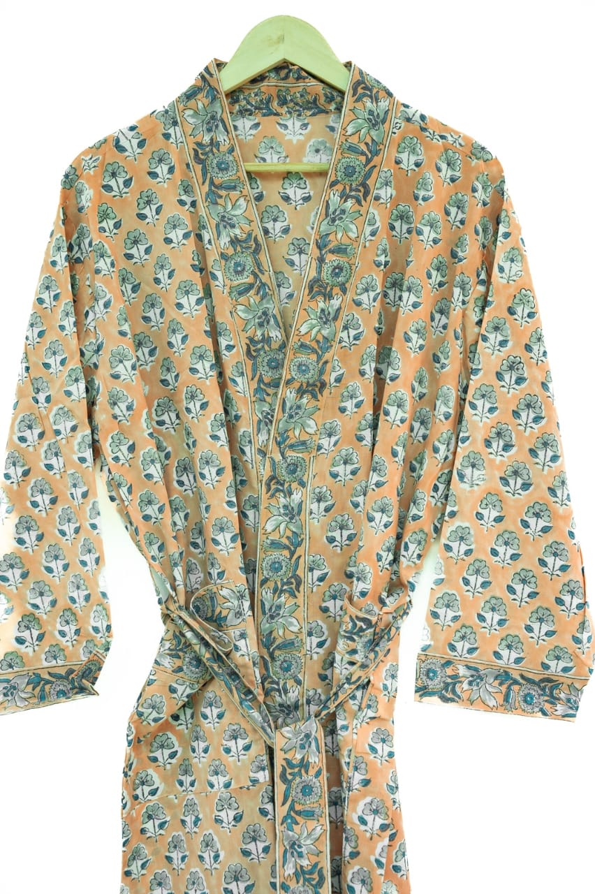 HAND BLOCK PRINTED COTTON KIMONOS