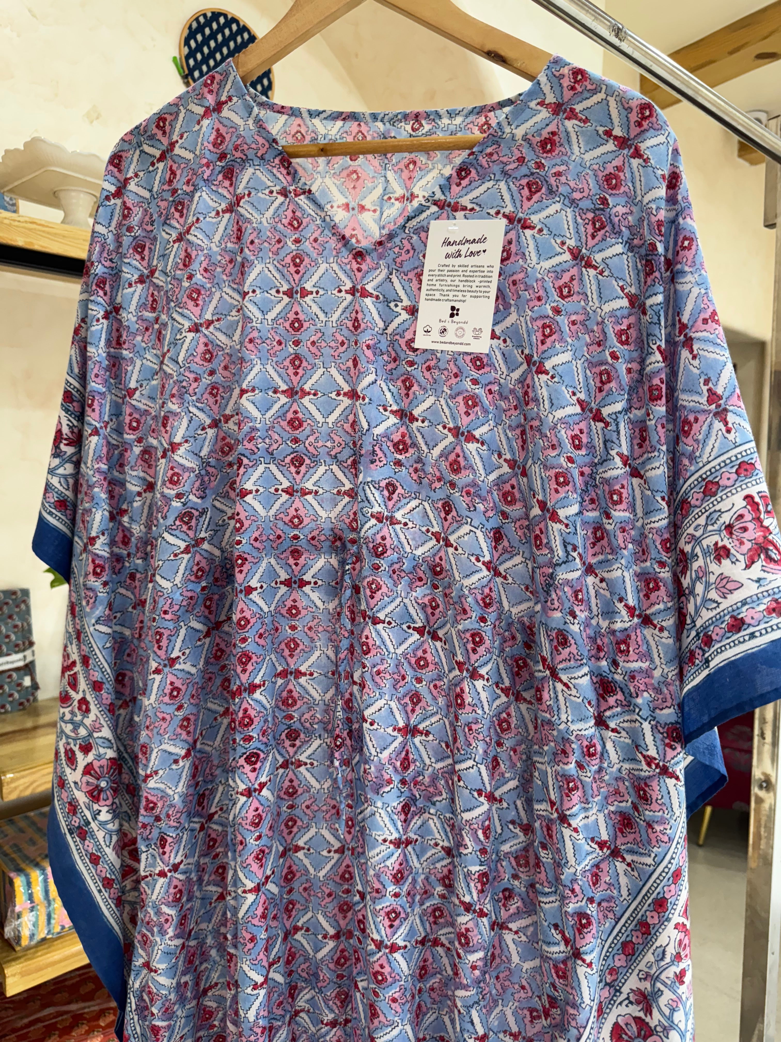 HANDBLOCK PRINTED LONG KAFTAN