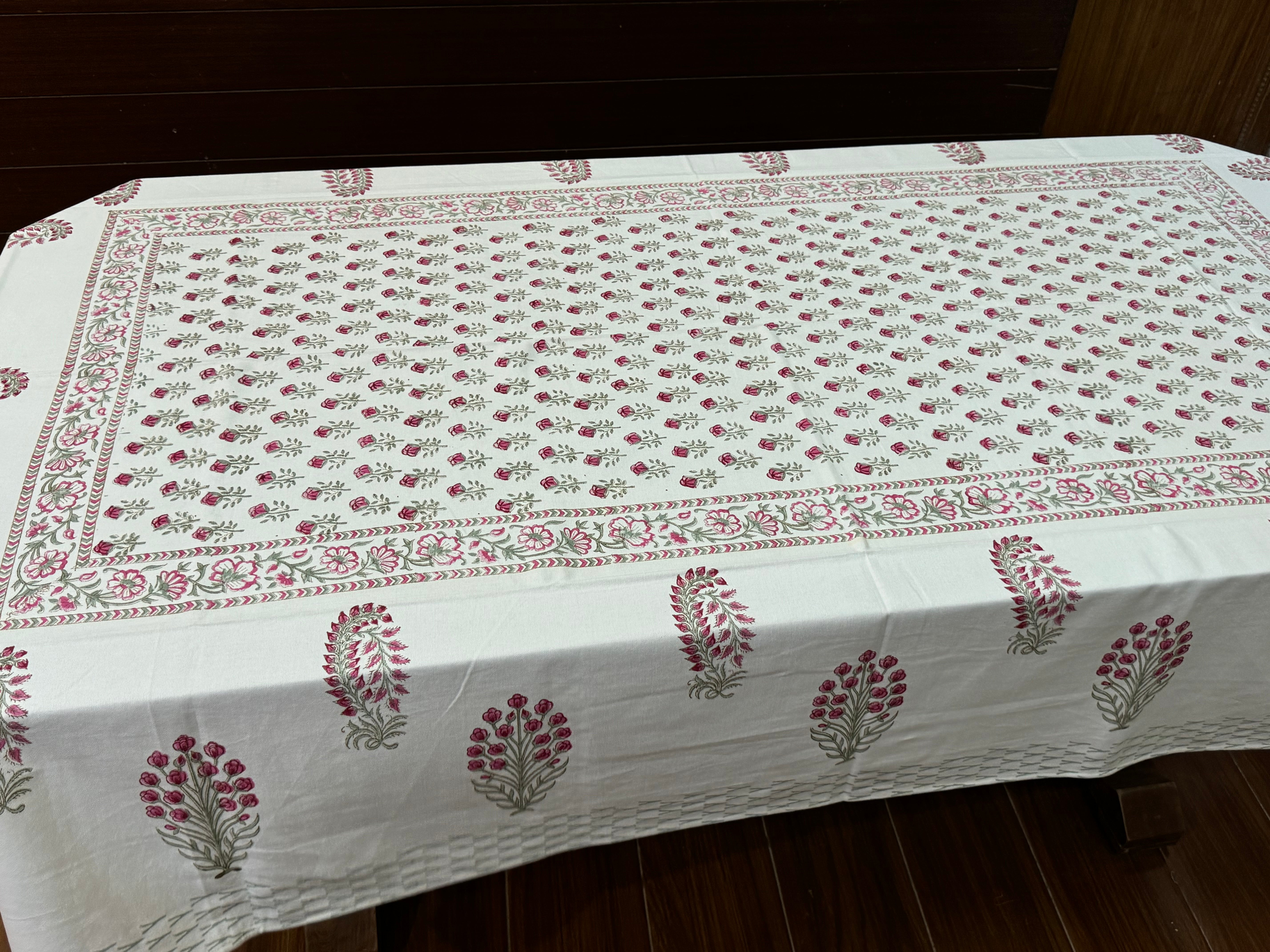 HANDBLOCK PRINTED SEATER TABLECLOTH