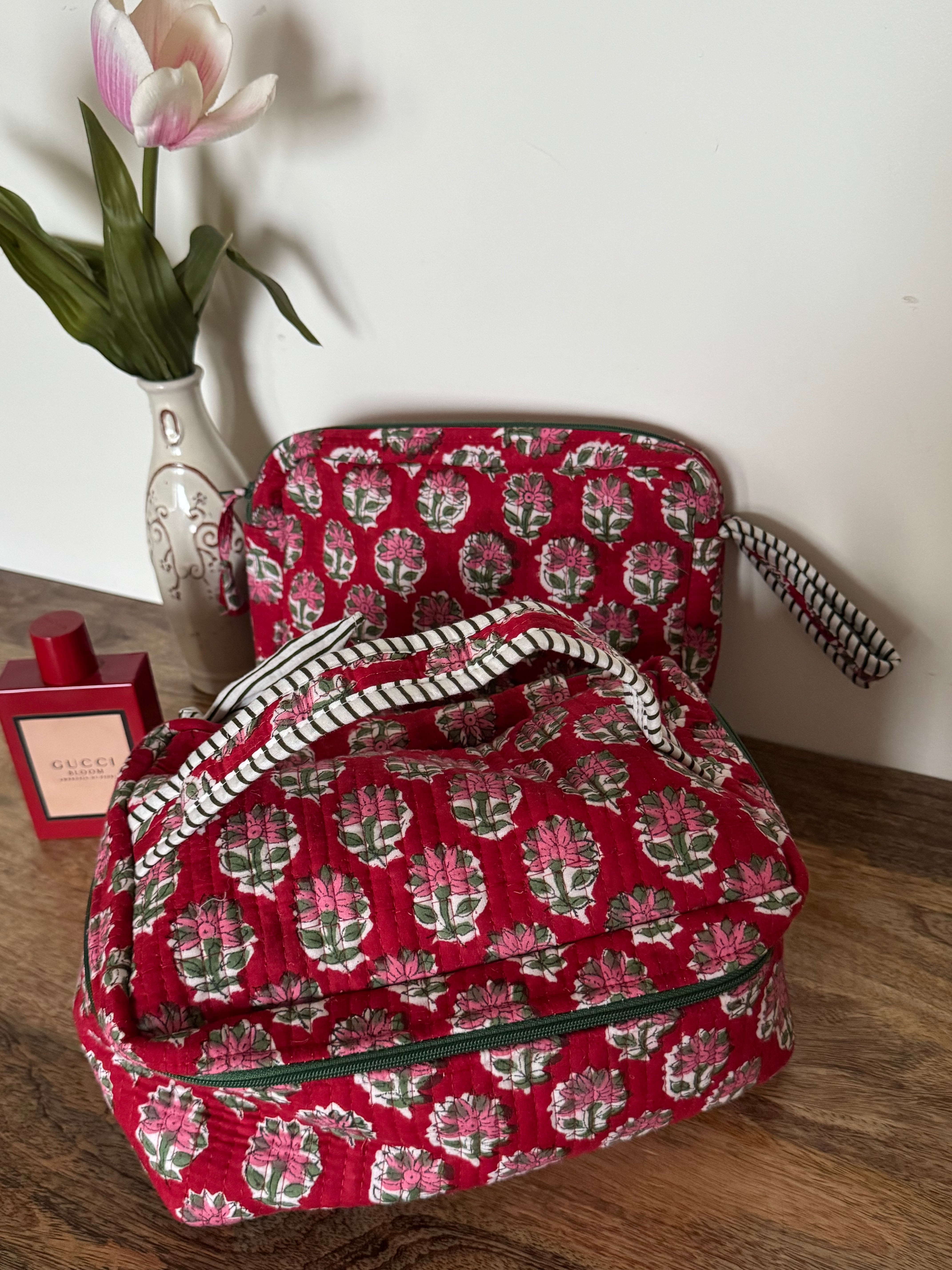 VANITY BAG & TRAVEL POUCH COMBO SET