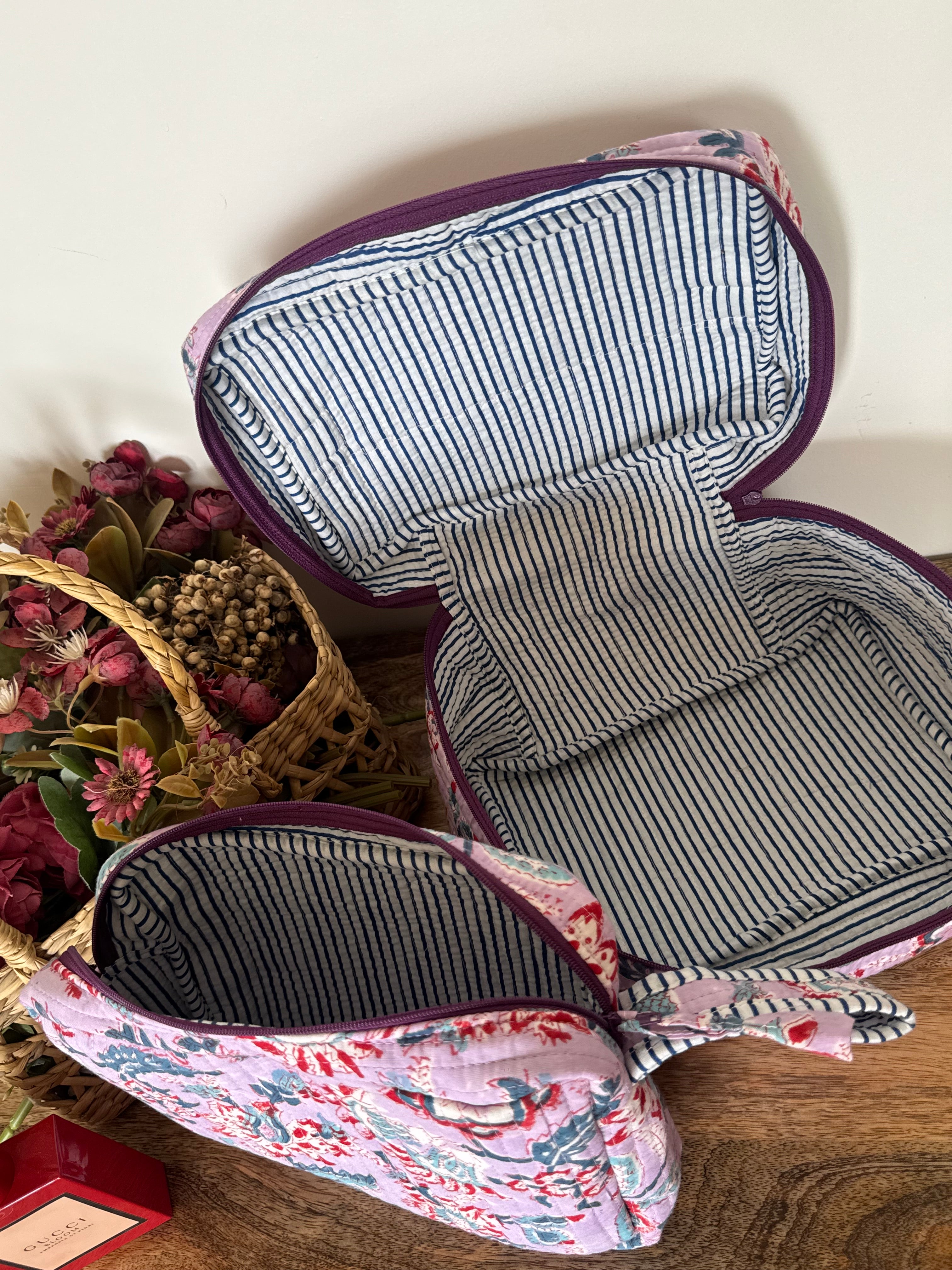 VANITY BAG & TRAVEL POUCH COMBO SET