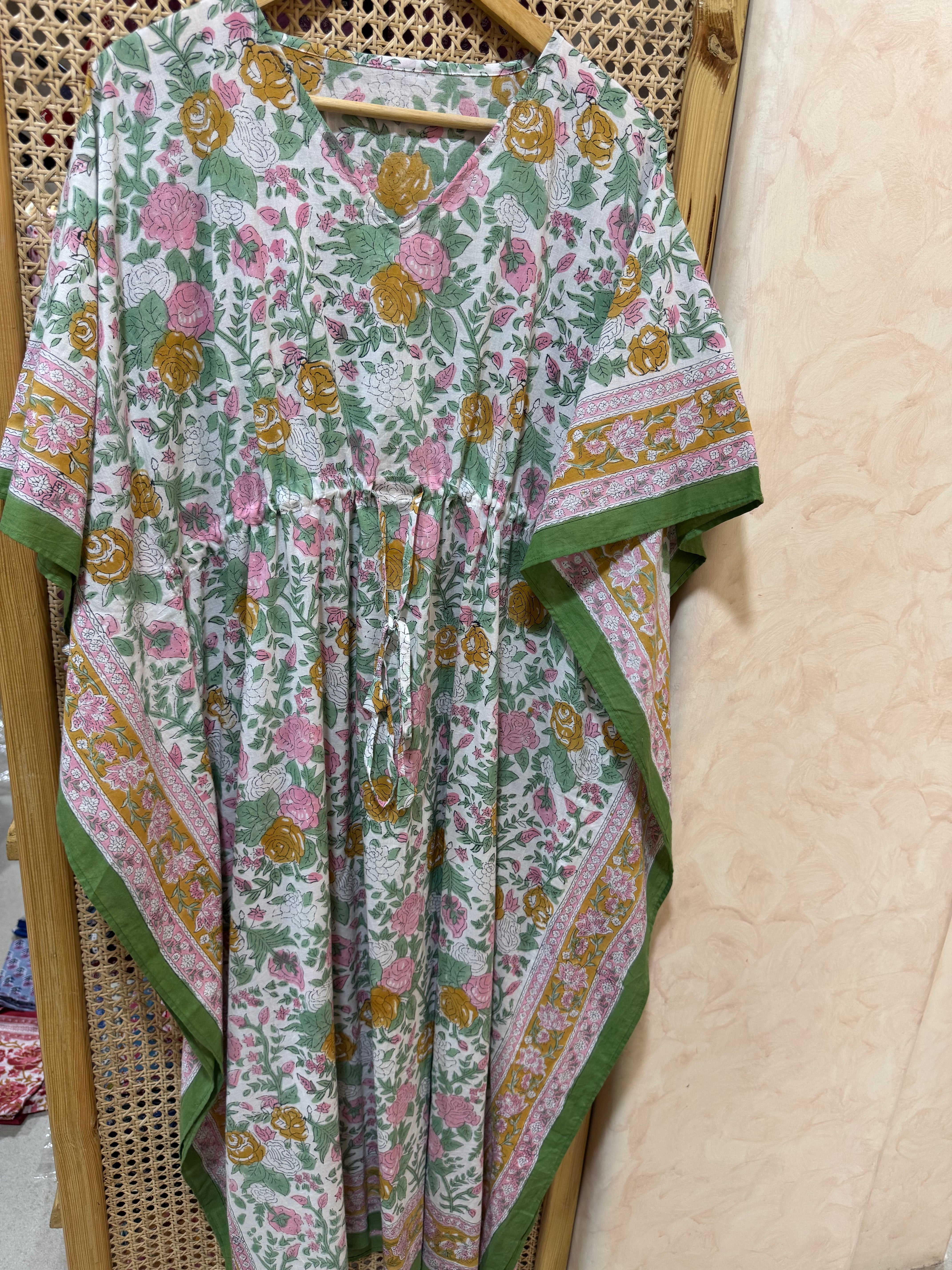 HANDBLOCK PRINTED LONG KAFTAN