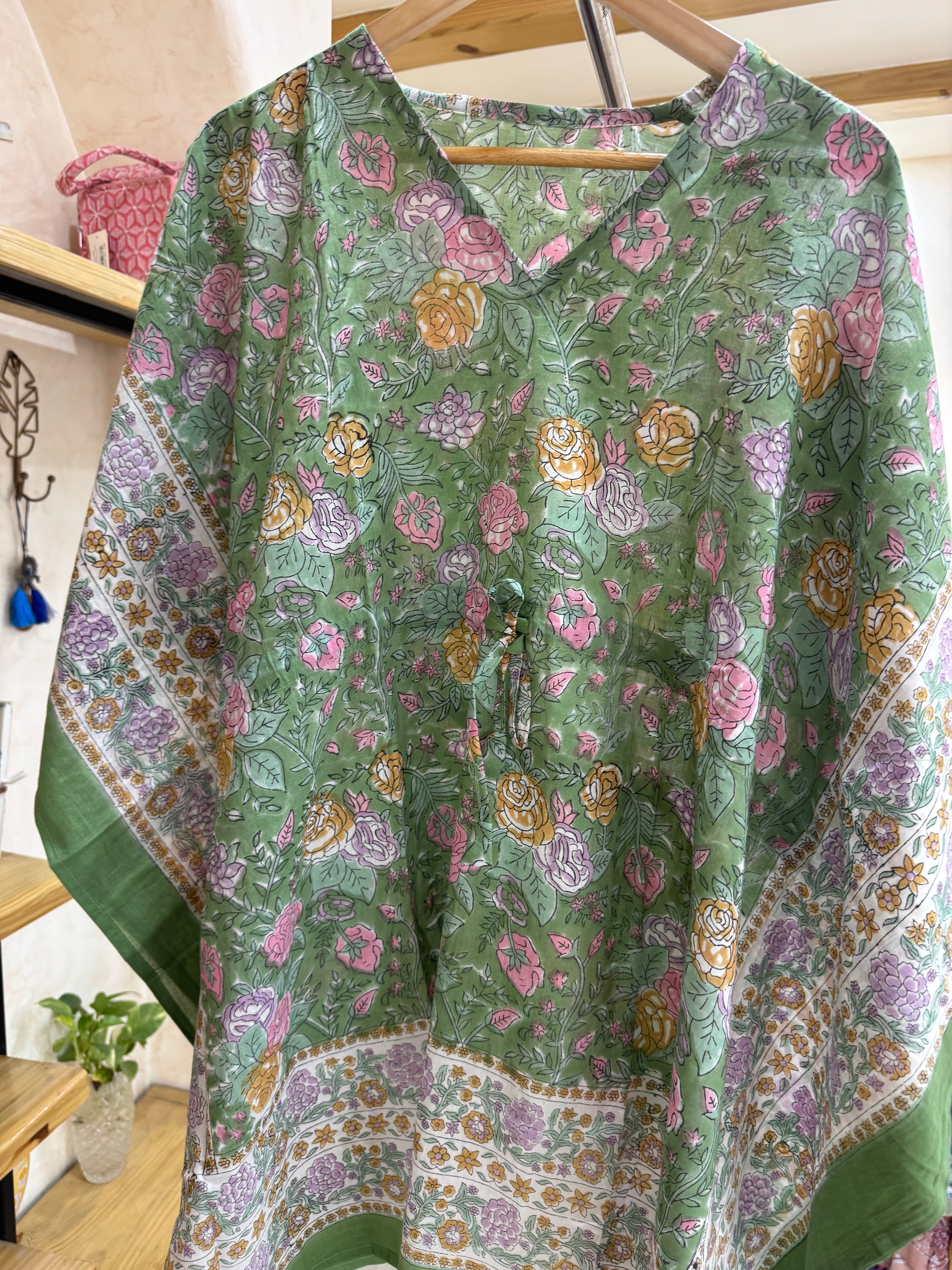HANDBLOCK PRINTED SHORT KAFTAN