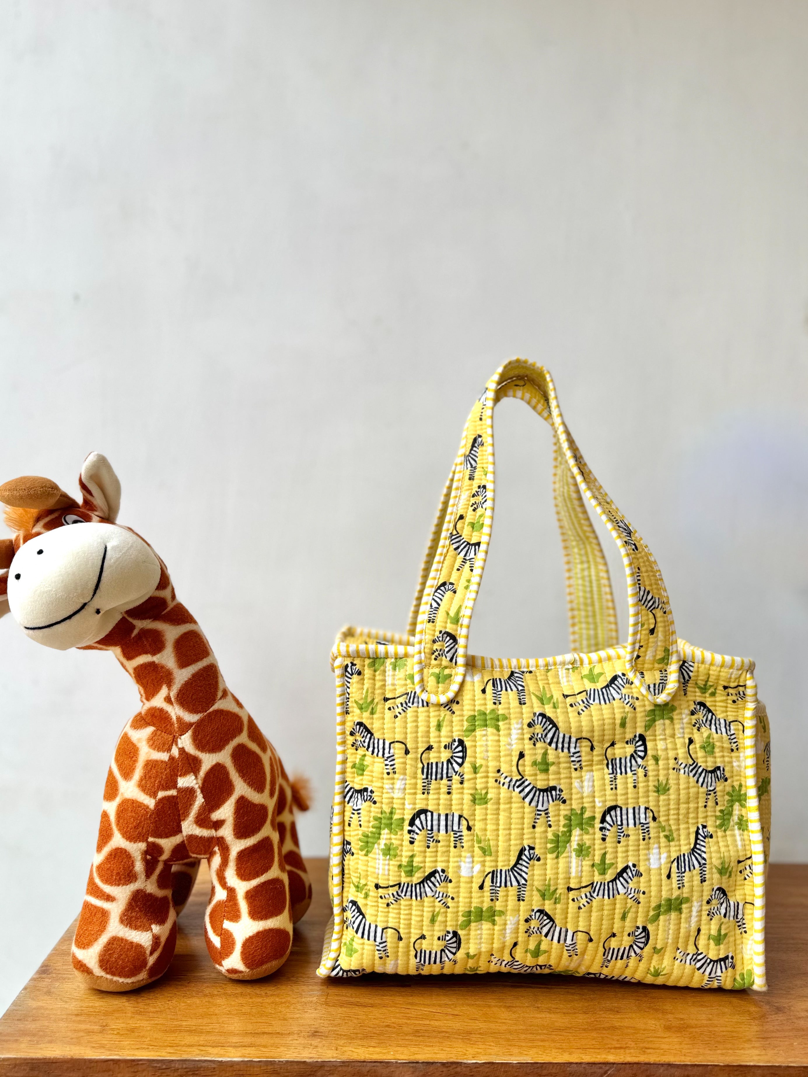 KIDS PRINT MINI TOTE BAG WITH ZIP