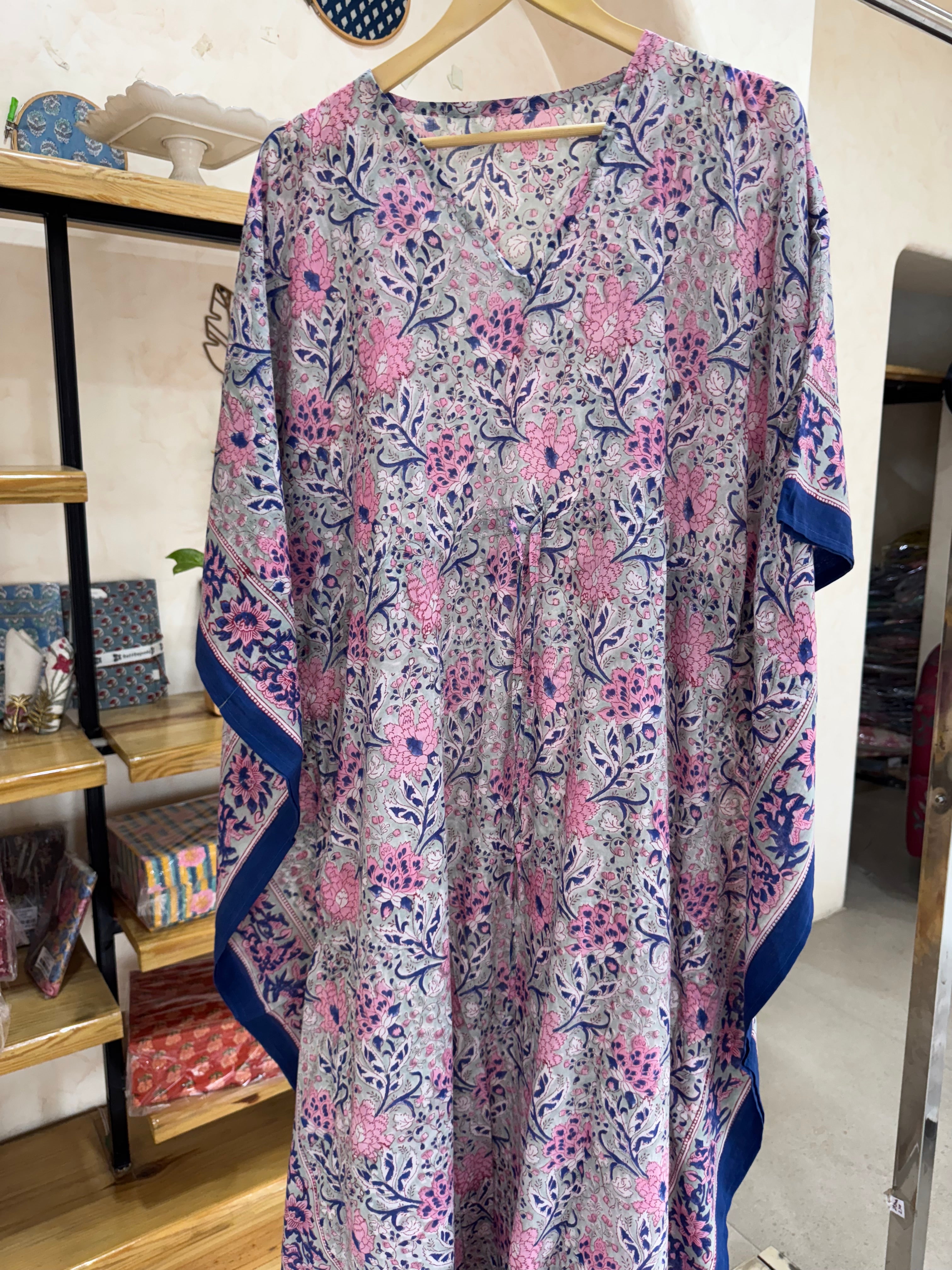 HANDBLOCK PRINTED LONG KAFTAN