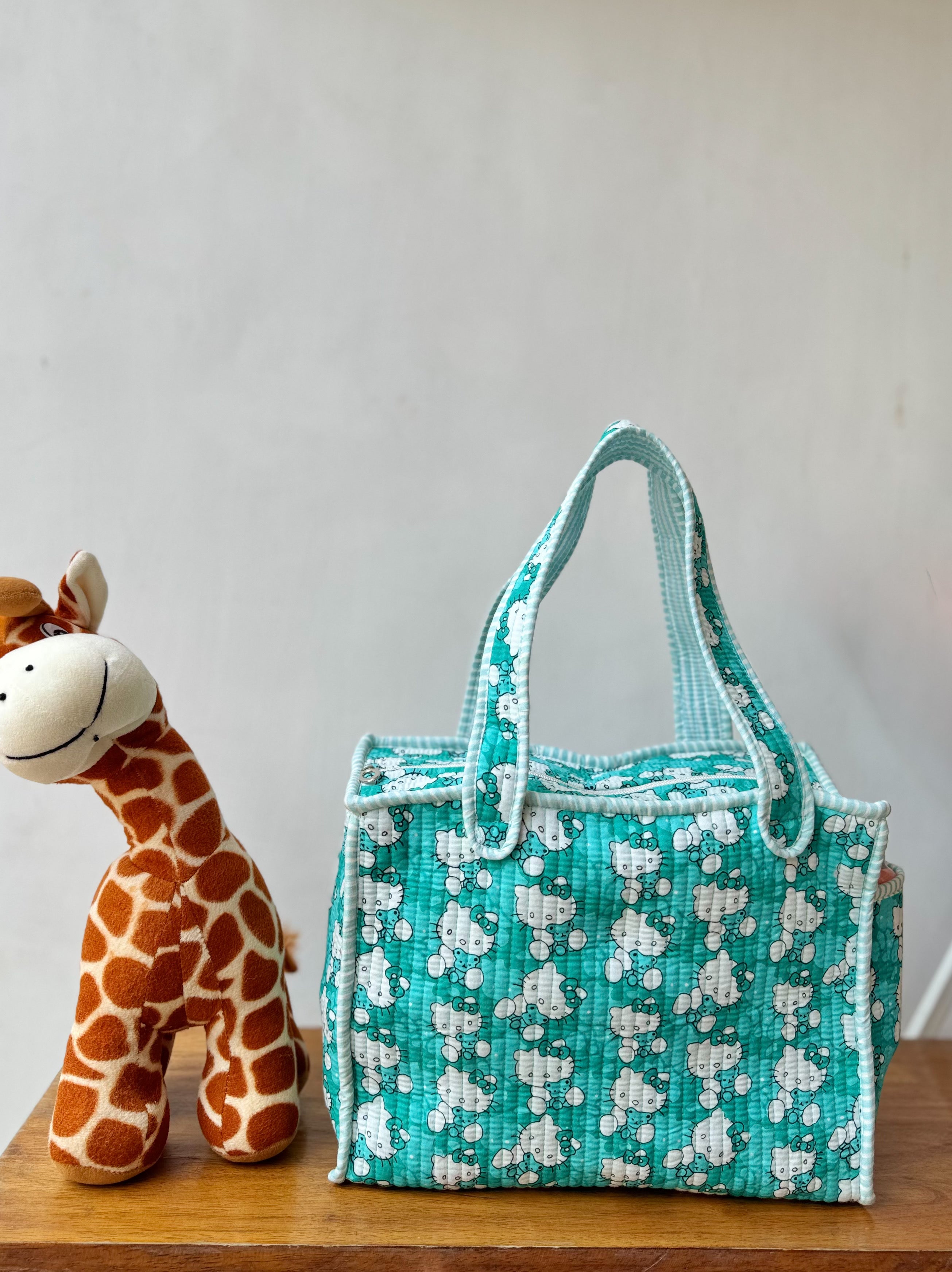 KIDS PRINT MINI TOTE BAG WITH ZIP