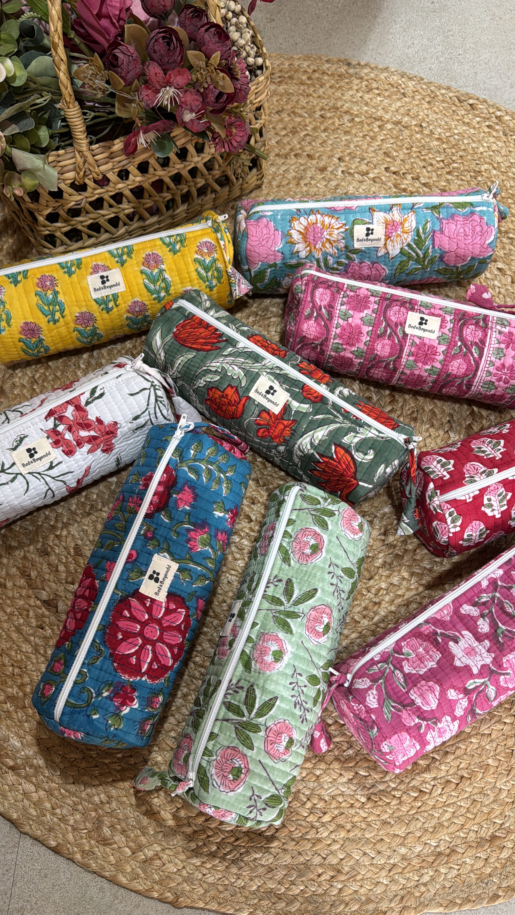 Assorted Cylindrical Pouches - 10 Pieces