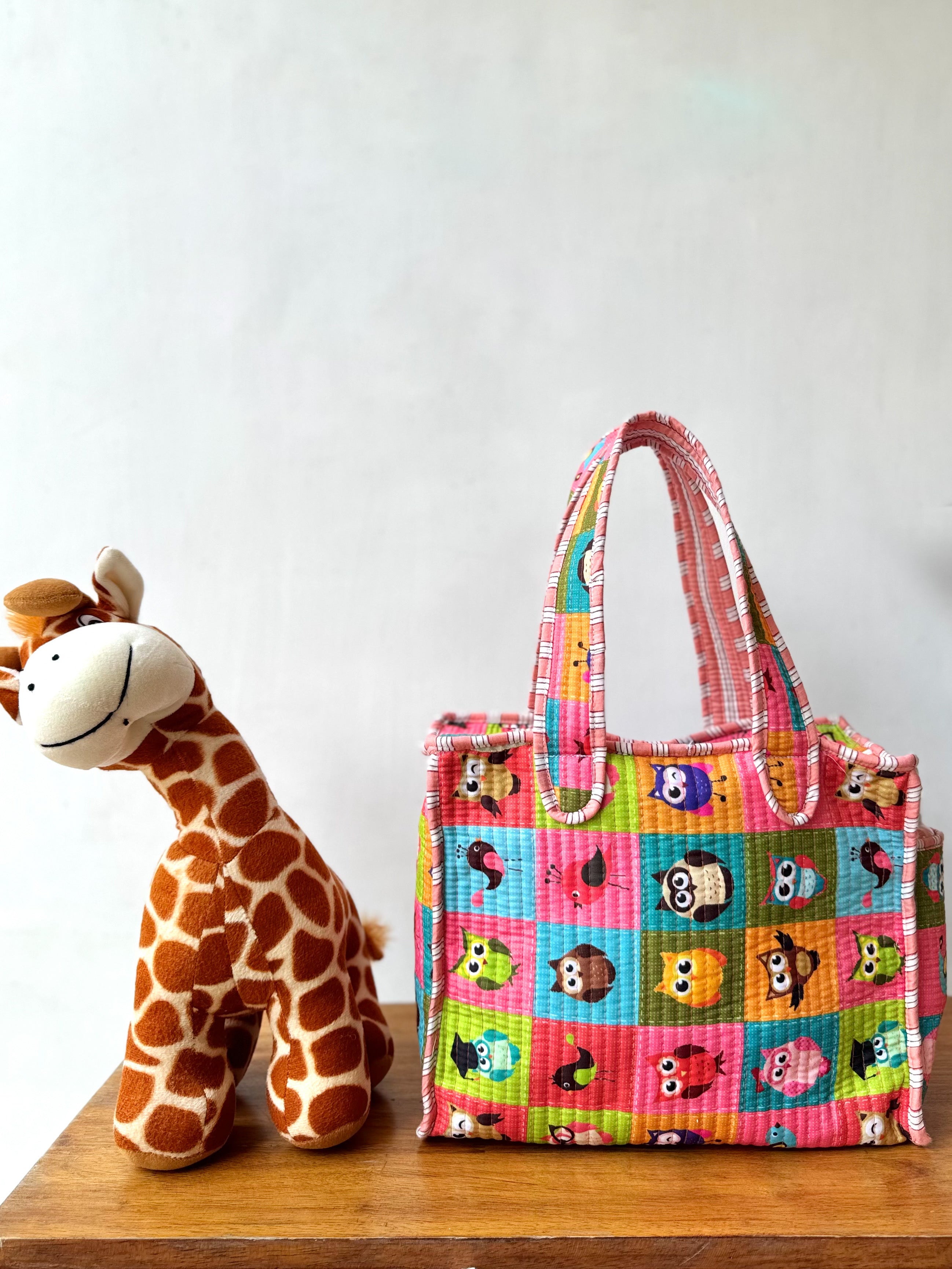 KIDS PRINT MINI TOTE BAG WITH ZIP