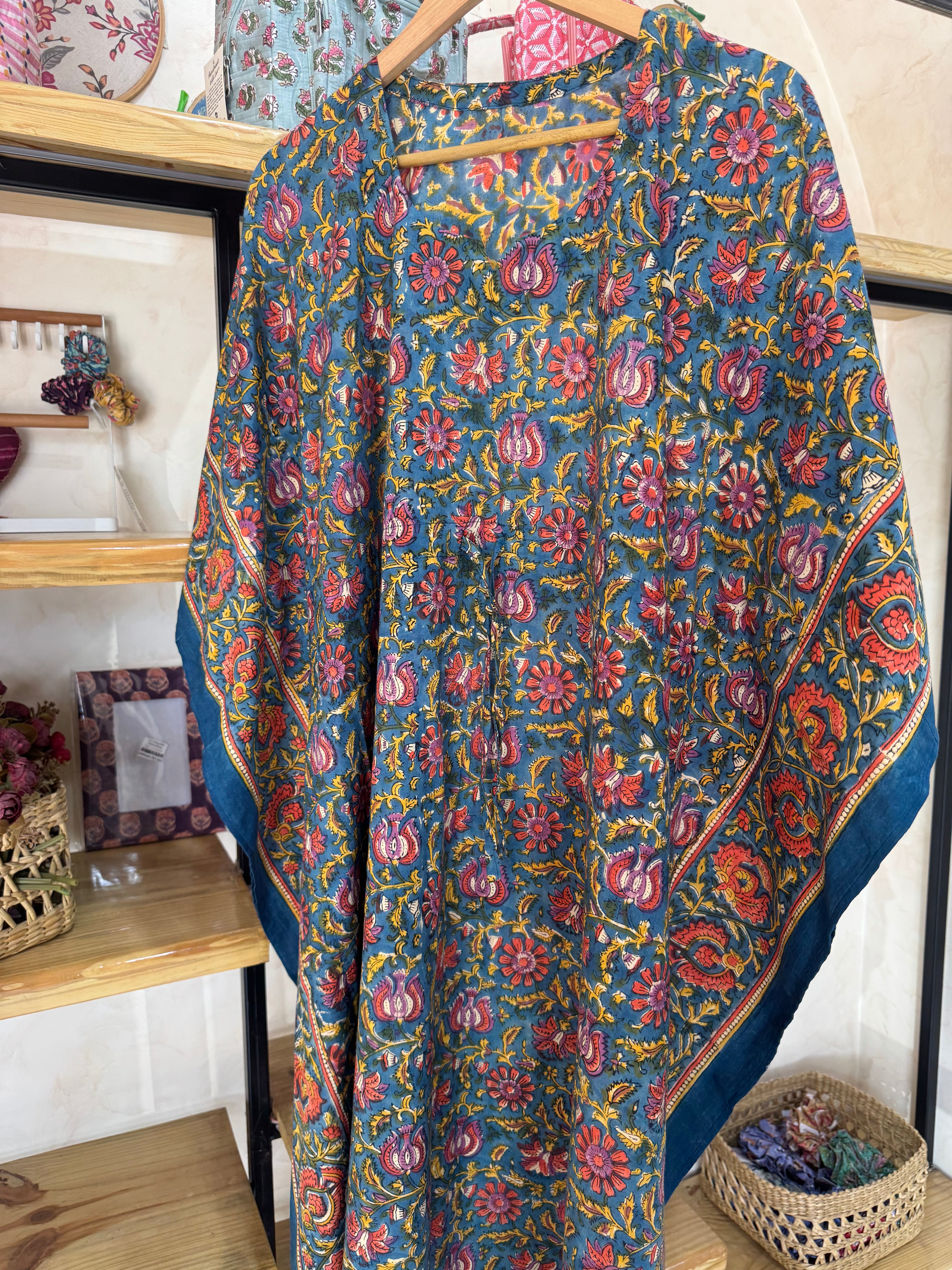 HANDBLOCK PRINTED LONG KAFTAN