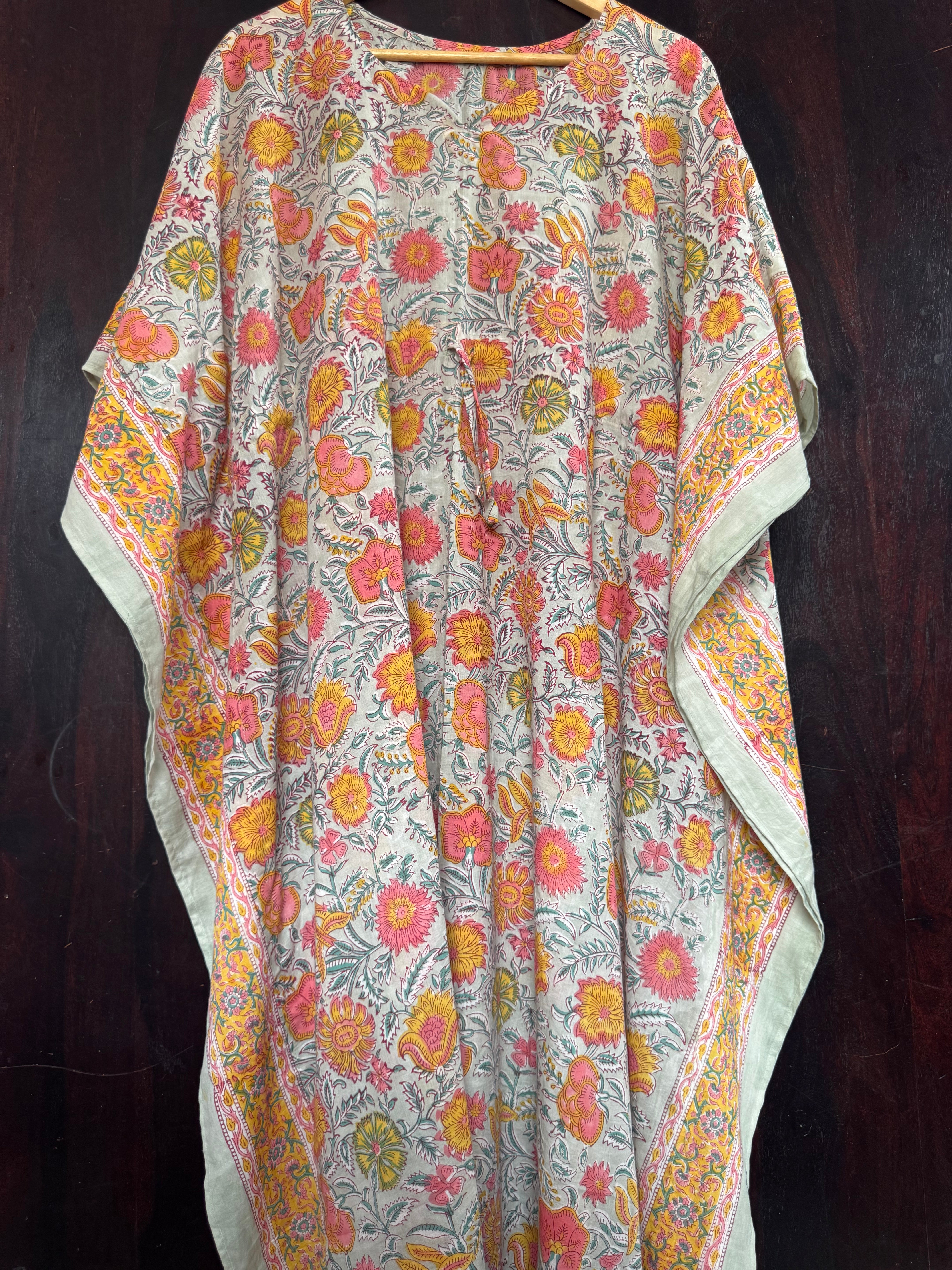 HANDBLOCK PRINTED LONG KAFTAN