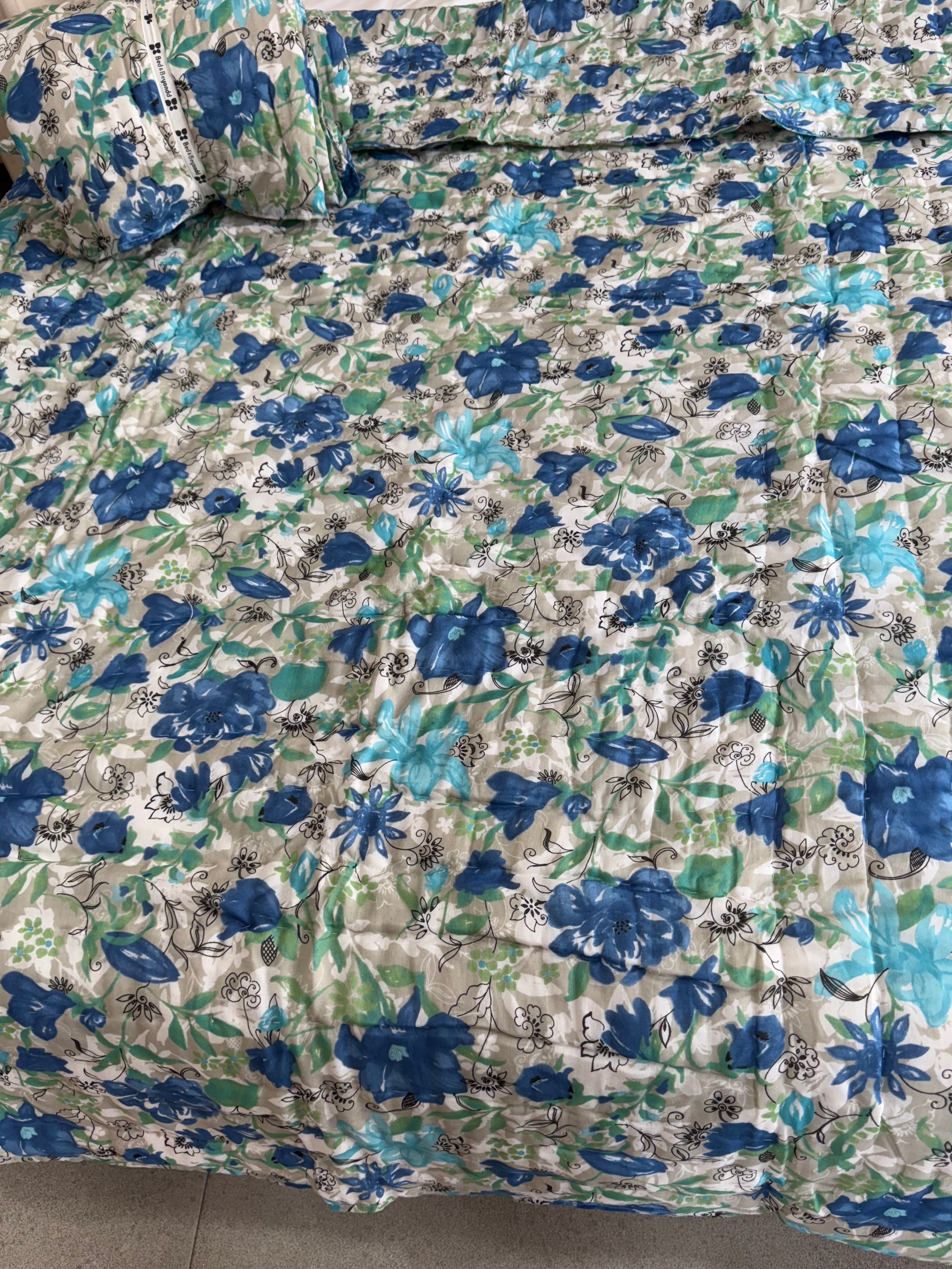 FLORAL SYMPHONY SINGLE BED QUILT