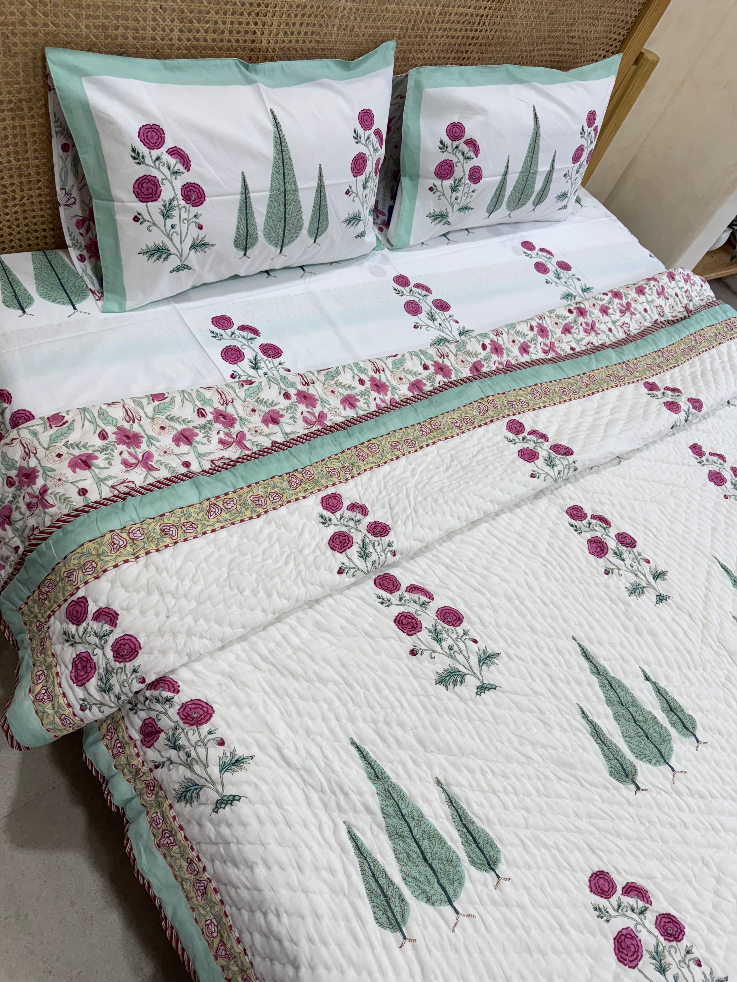 GARDEN DRIFT HANDBLOCK PRINTED BEDDING
