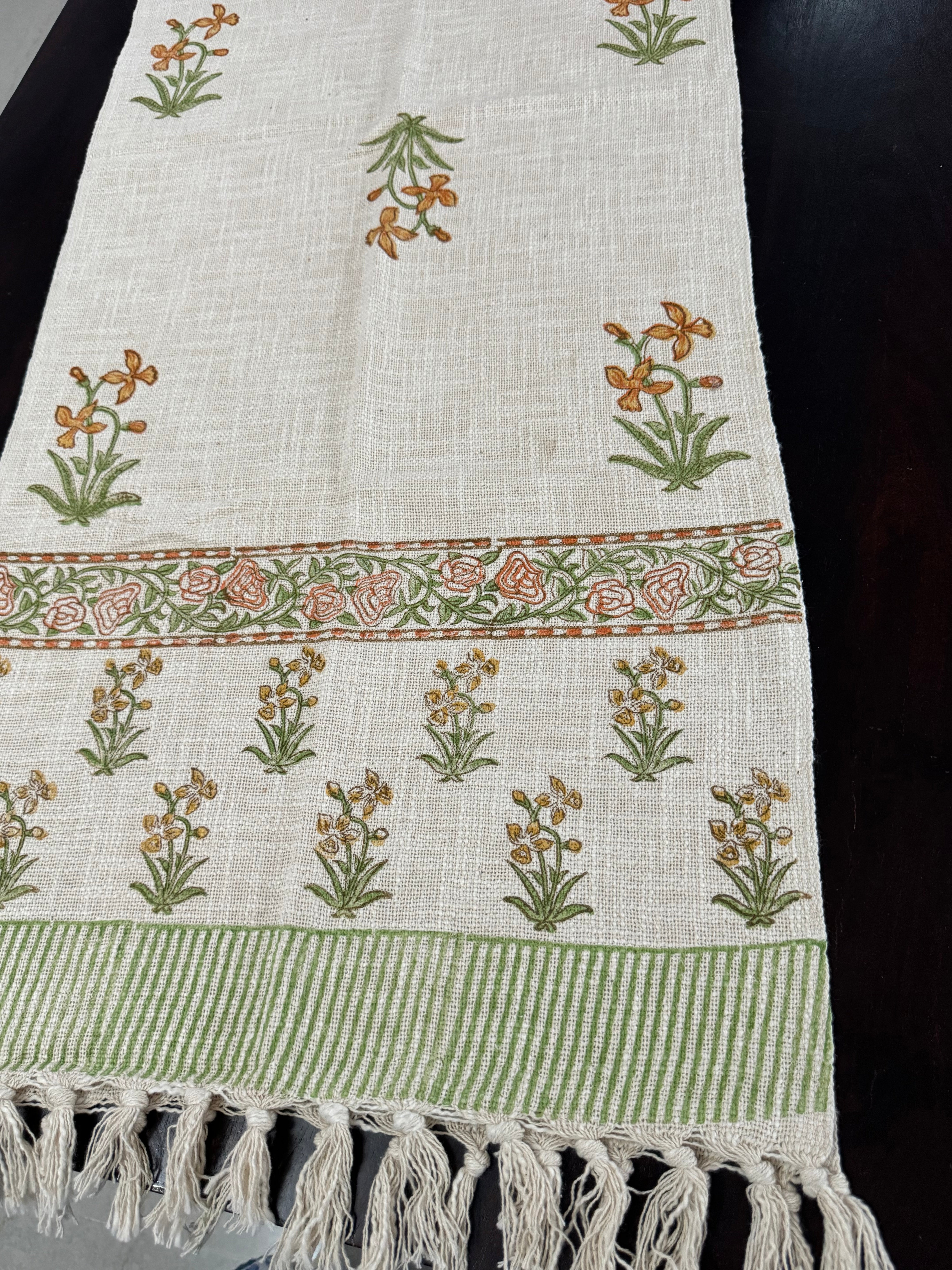 HAND BLOCK PRINTED TABLE RUNNER