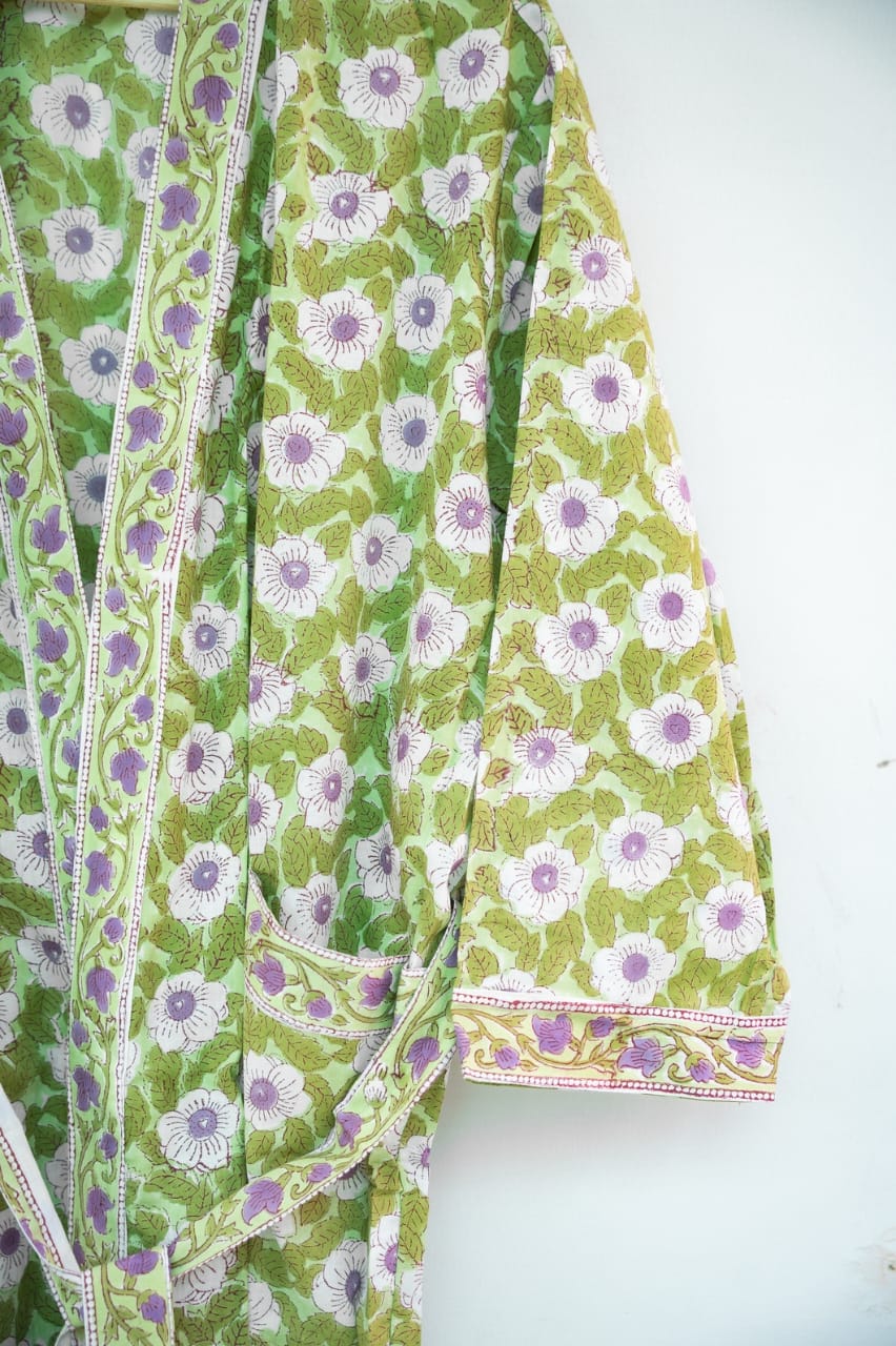 HAND BLOCK PRINTED COTTON KIMONOS