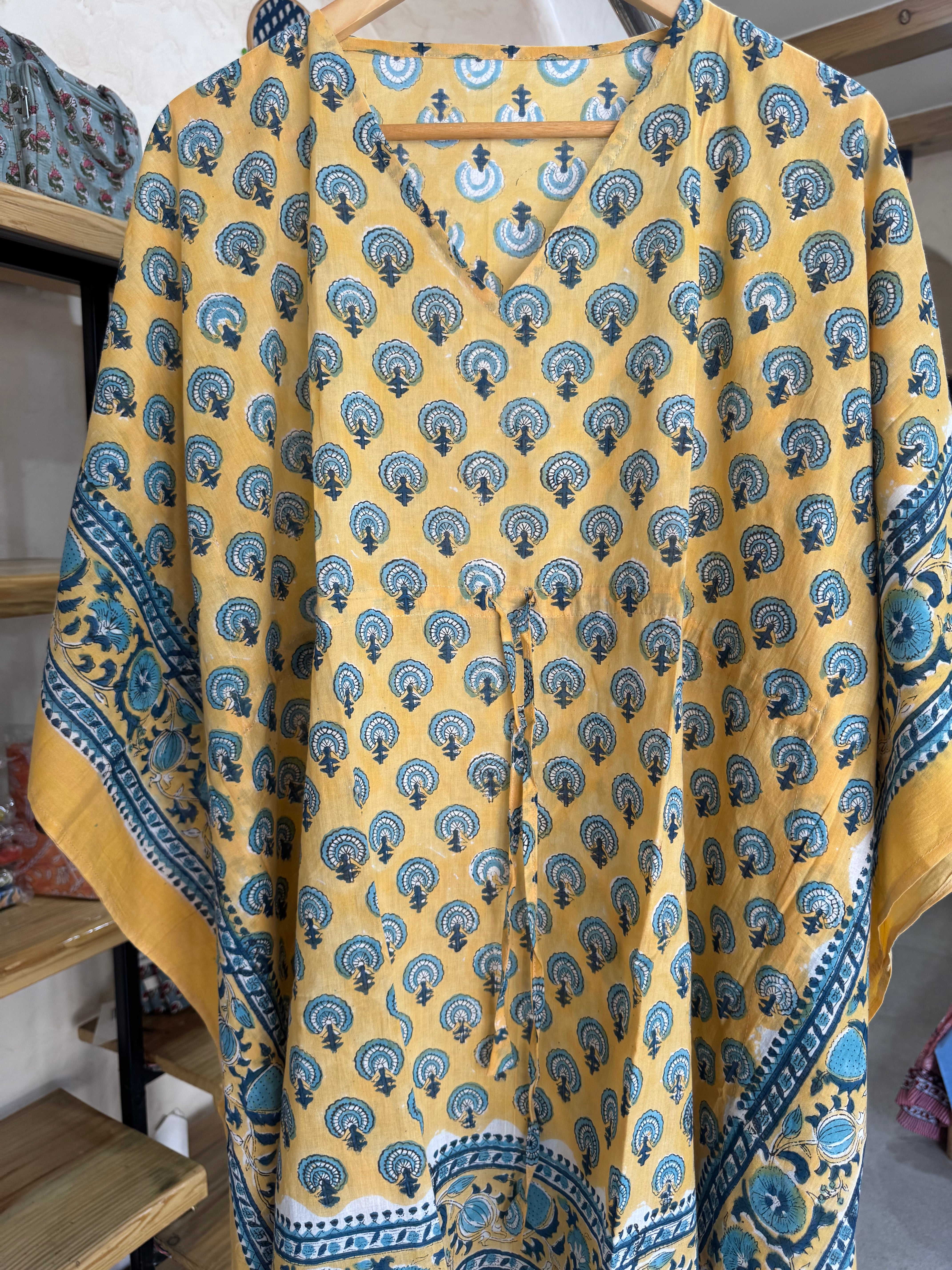HANDBLOCK PRINTED SHORT KAFTAN