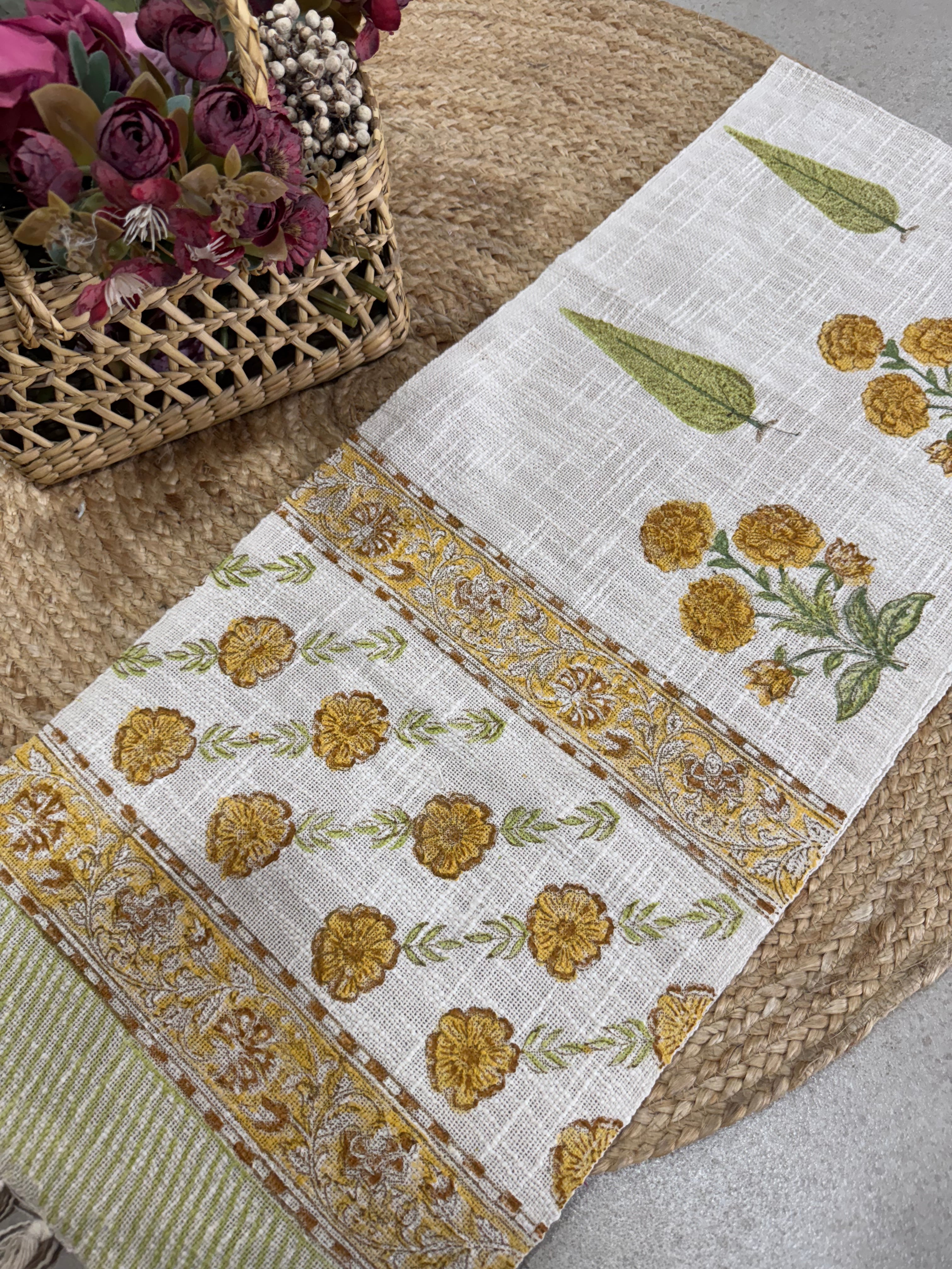 HAND BLOCK PRINTED TABLE RUNNER