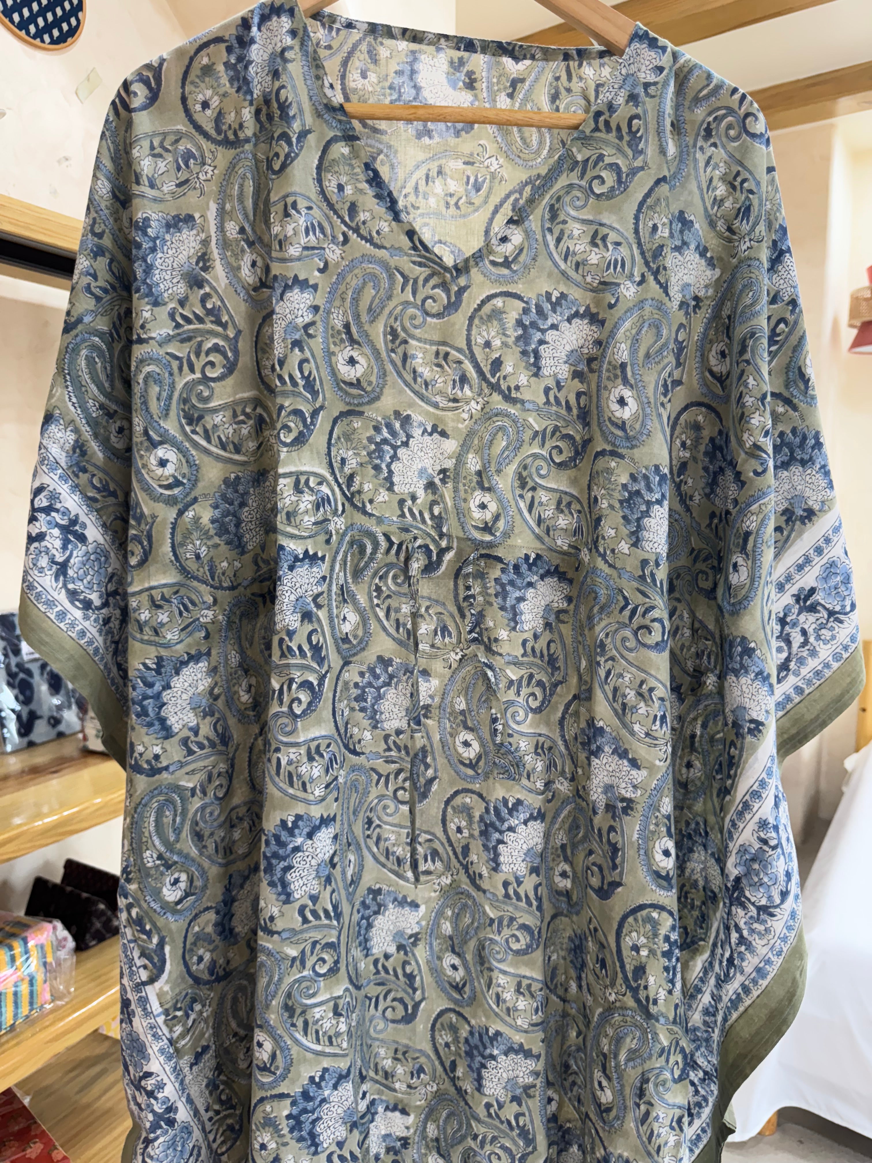 HANDBLOCK PRINTED LONG KAFTAN