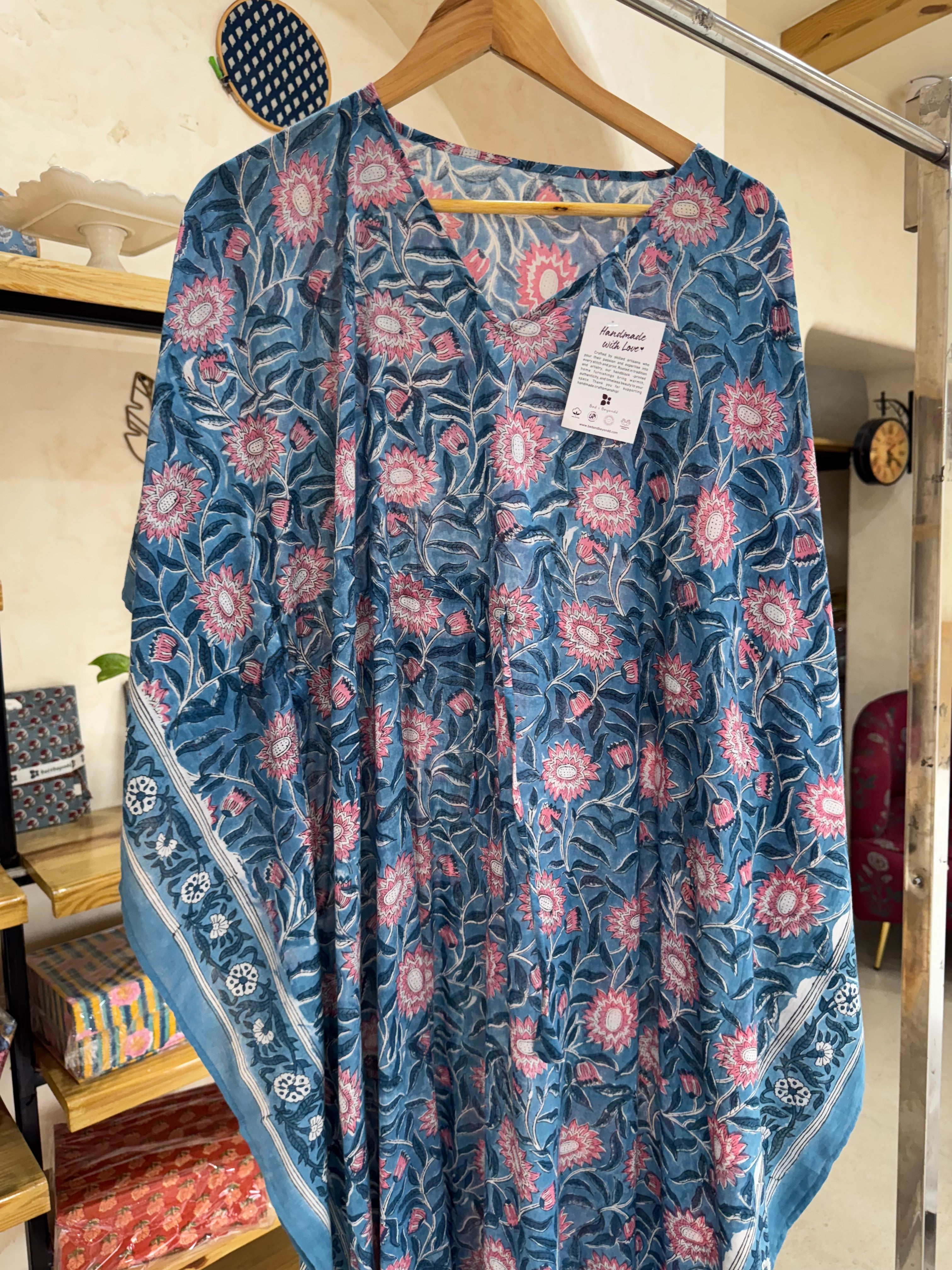HANDBLOCK PRINTED LONG KAFTAN