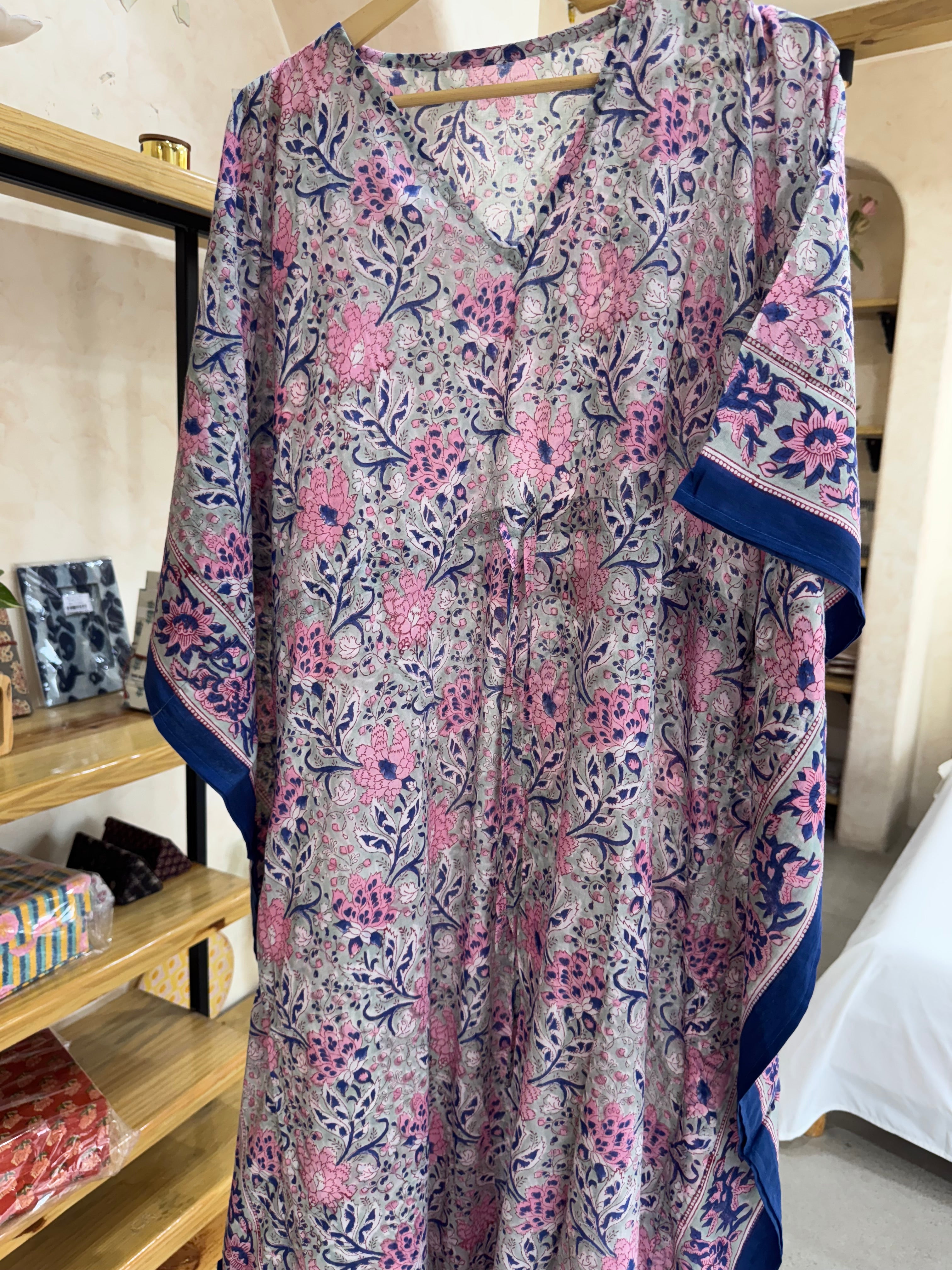 HANDBLOCK PRINTED LONG KAFTAN