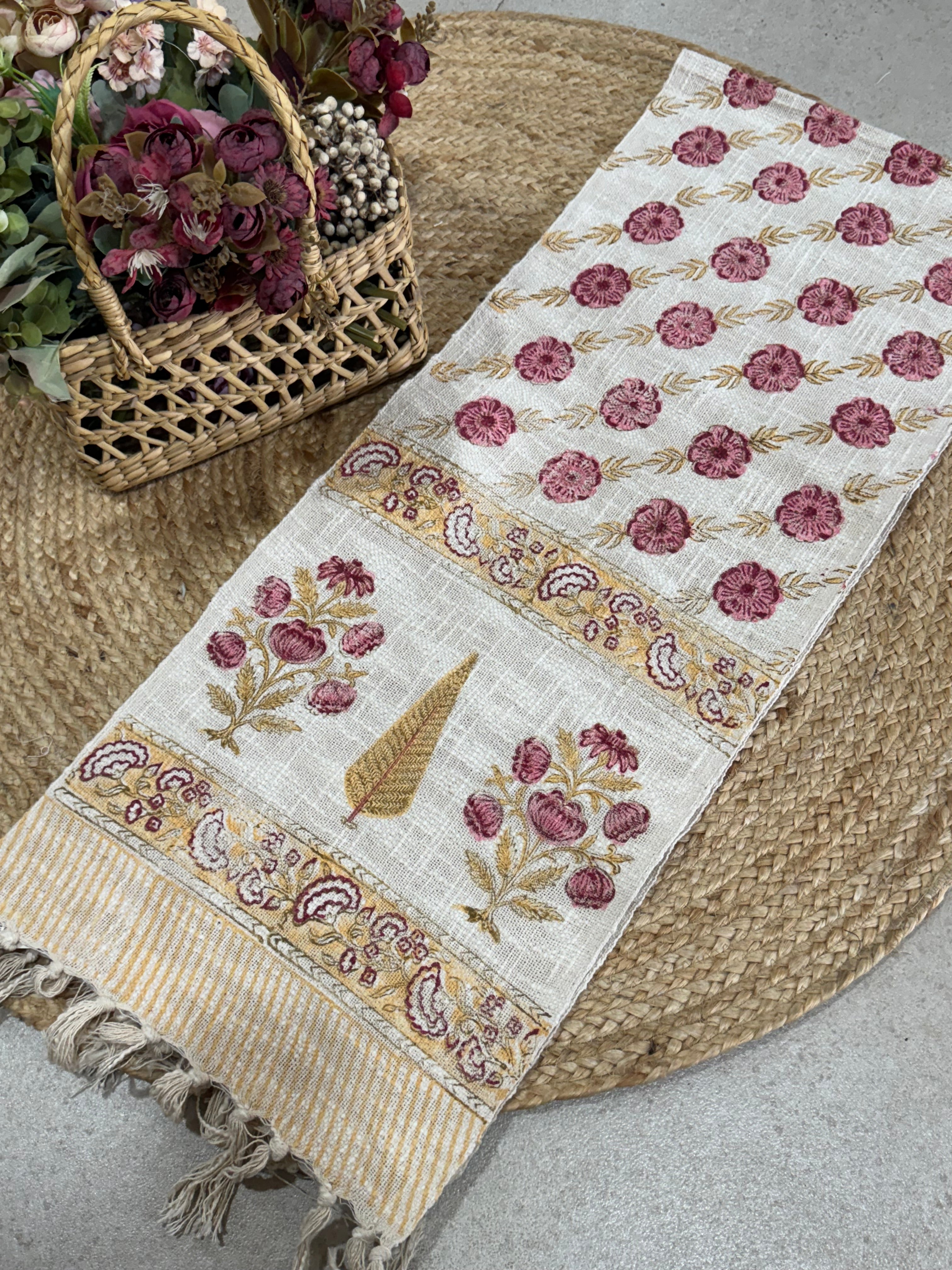 HAND BLOCK PRINTED TABLE RUNNER
