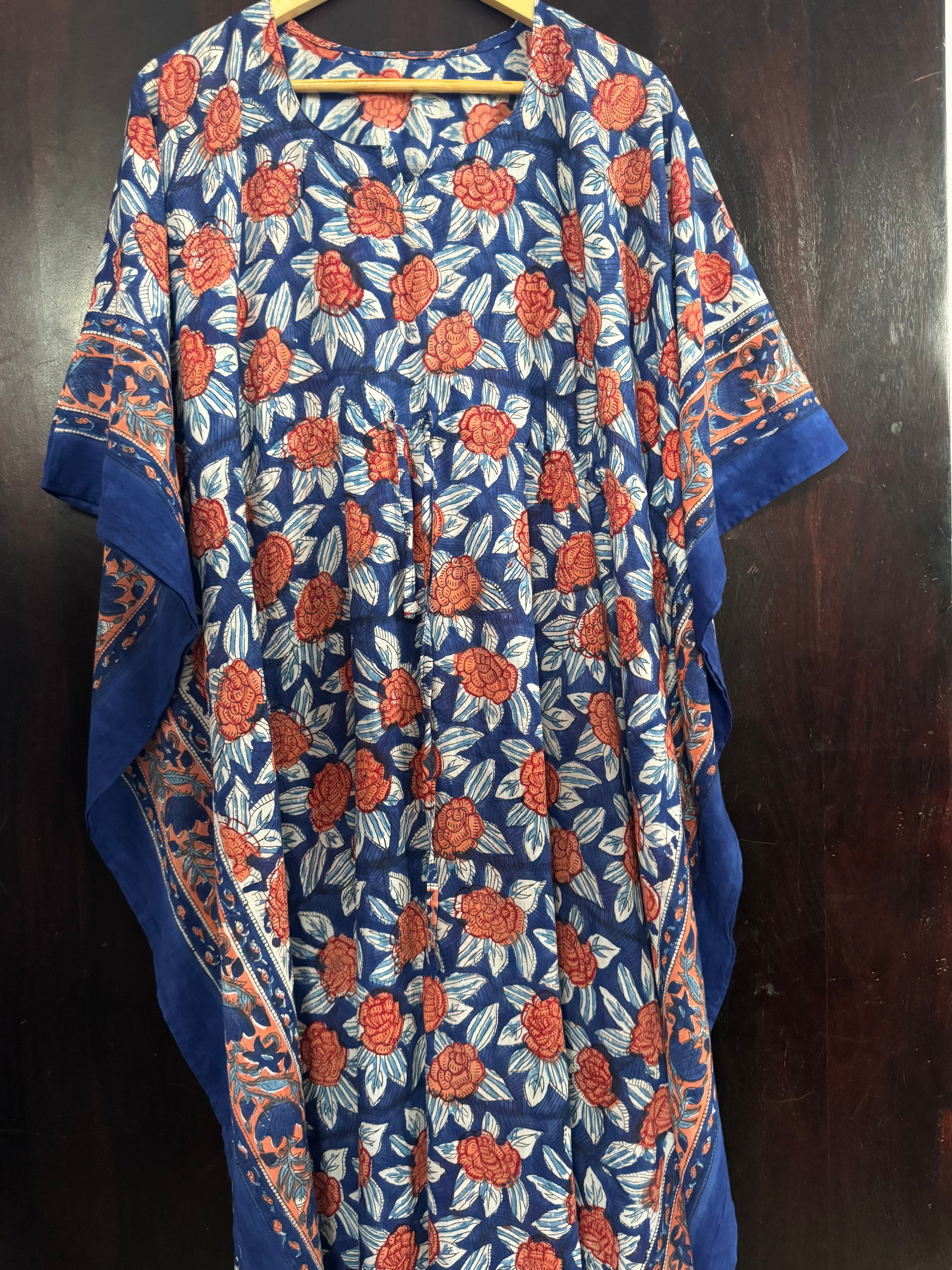 HANDBLOCK PRINTED LONG KAFTAN