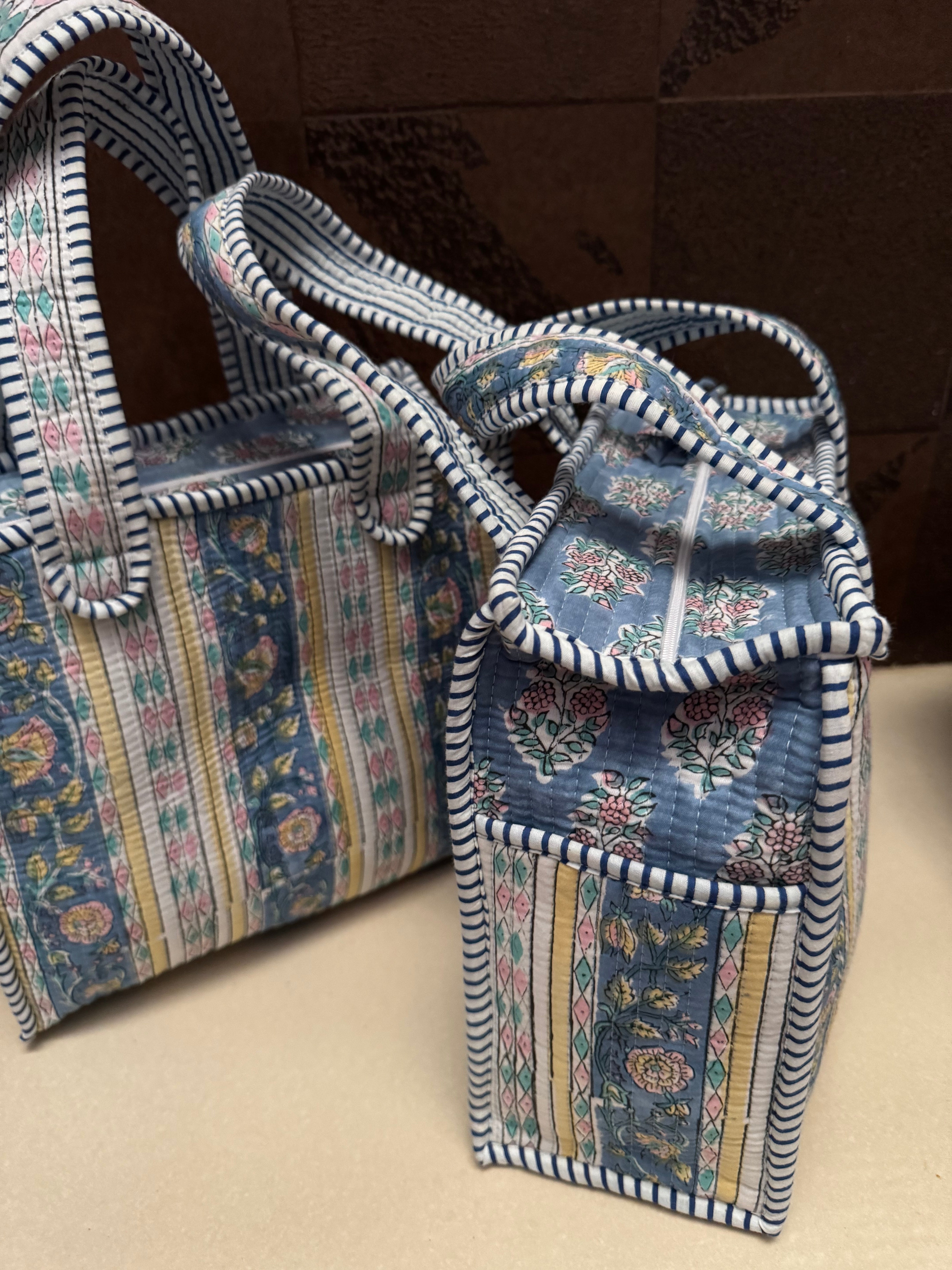 MINI TOTE BAG WITH ZIP (TWO SIDED PRINT)