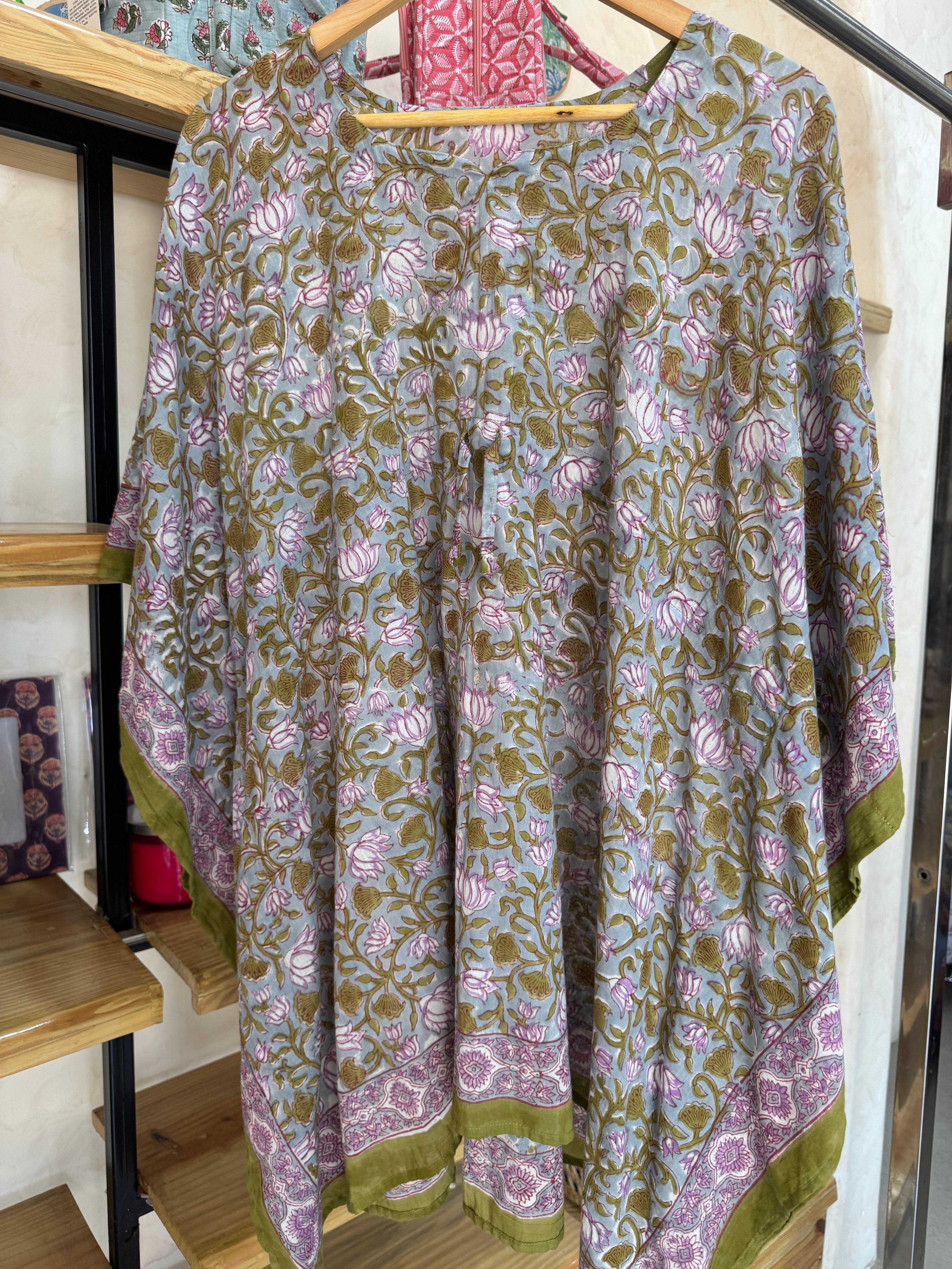 HANDBLOCK PRINTED SHORT KAFTAN